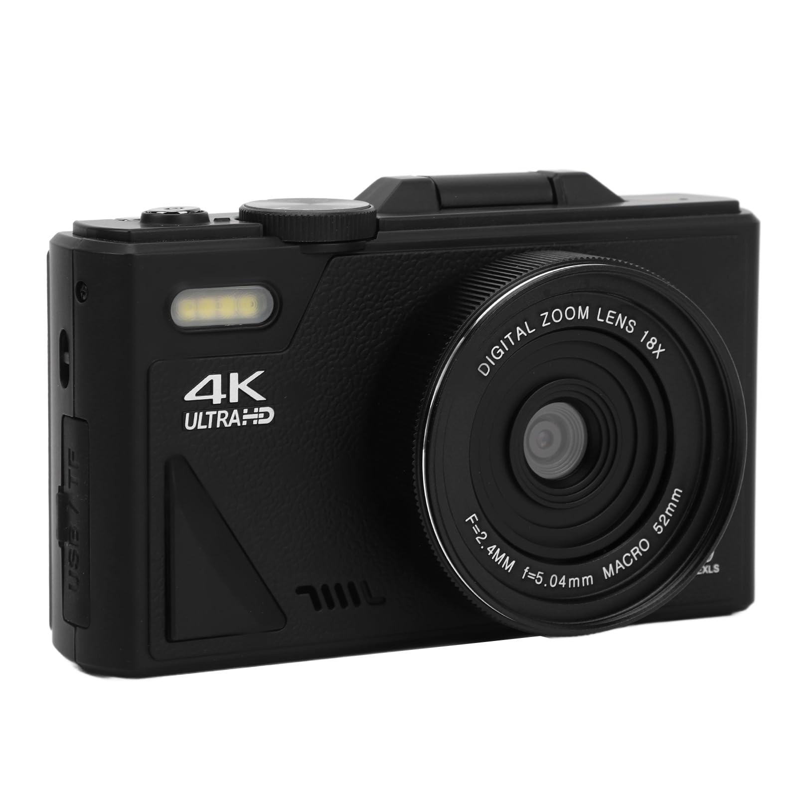 4K UHD 18x Zoom Digital Camera with 3