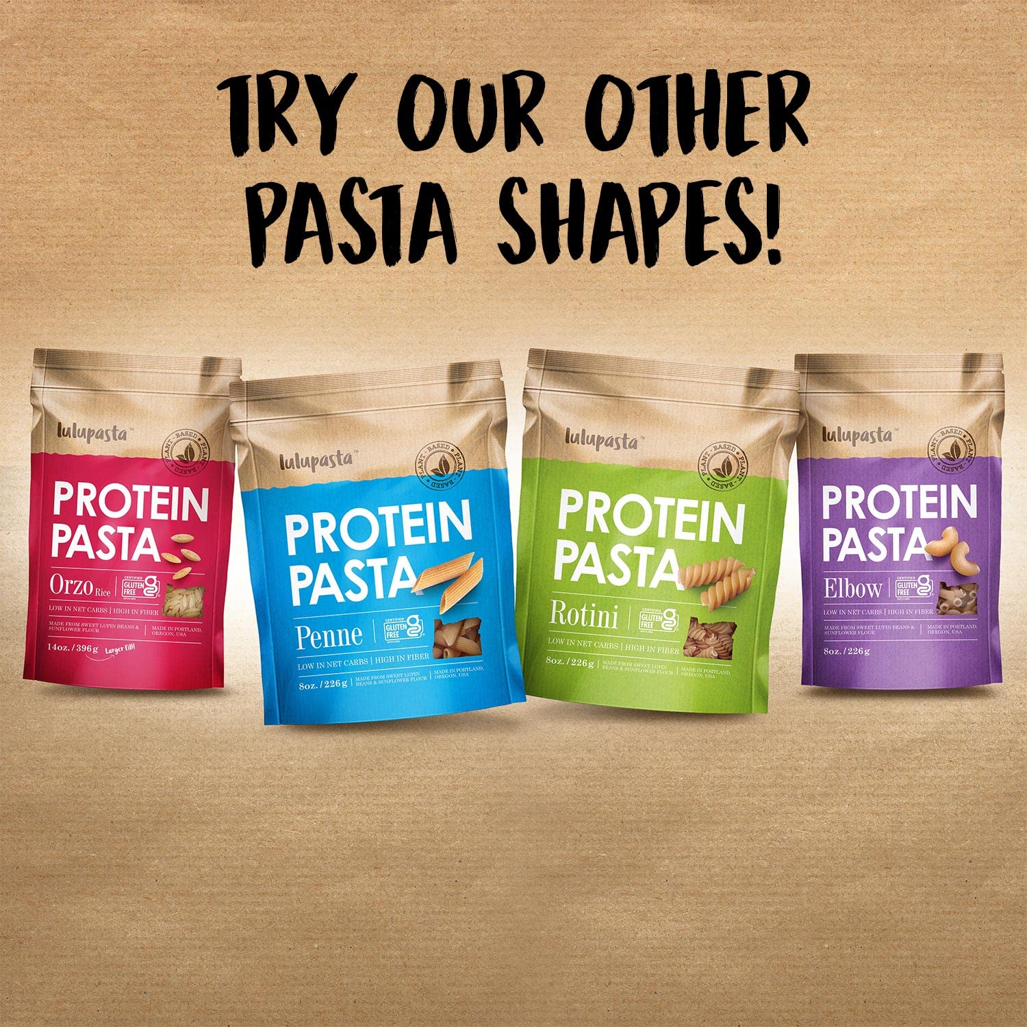 High Protein Pasta 19g per Serving - Keto Friendly, Gluten Free, Low Carb (4g Net Carbs) - Made with Lupin & Sunflower Flour - Elbow Macaroni Shape (2 Pack) | Perfect for Keto Diet, Weight Loss & Healthy Meal Prep