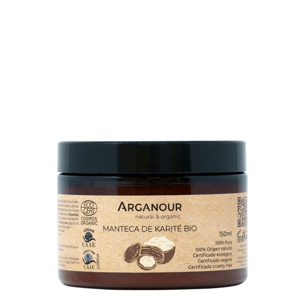 Arganour Pure Shea Butter for Face, Body & Hair – 150ml | Deep Moisturizing Treatment for Dry Skin, Hair Repair & Stretch Mark Prevention – Perfect for Daily Skincare Routine
