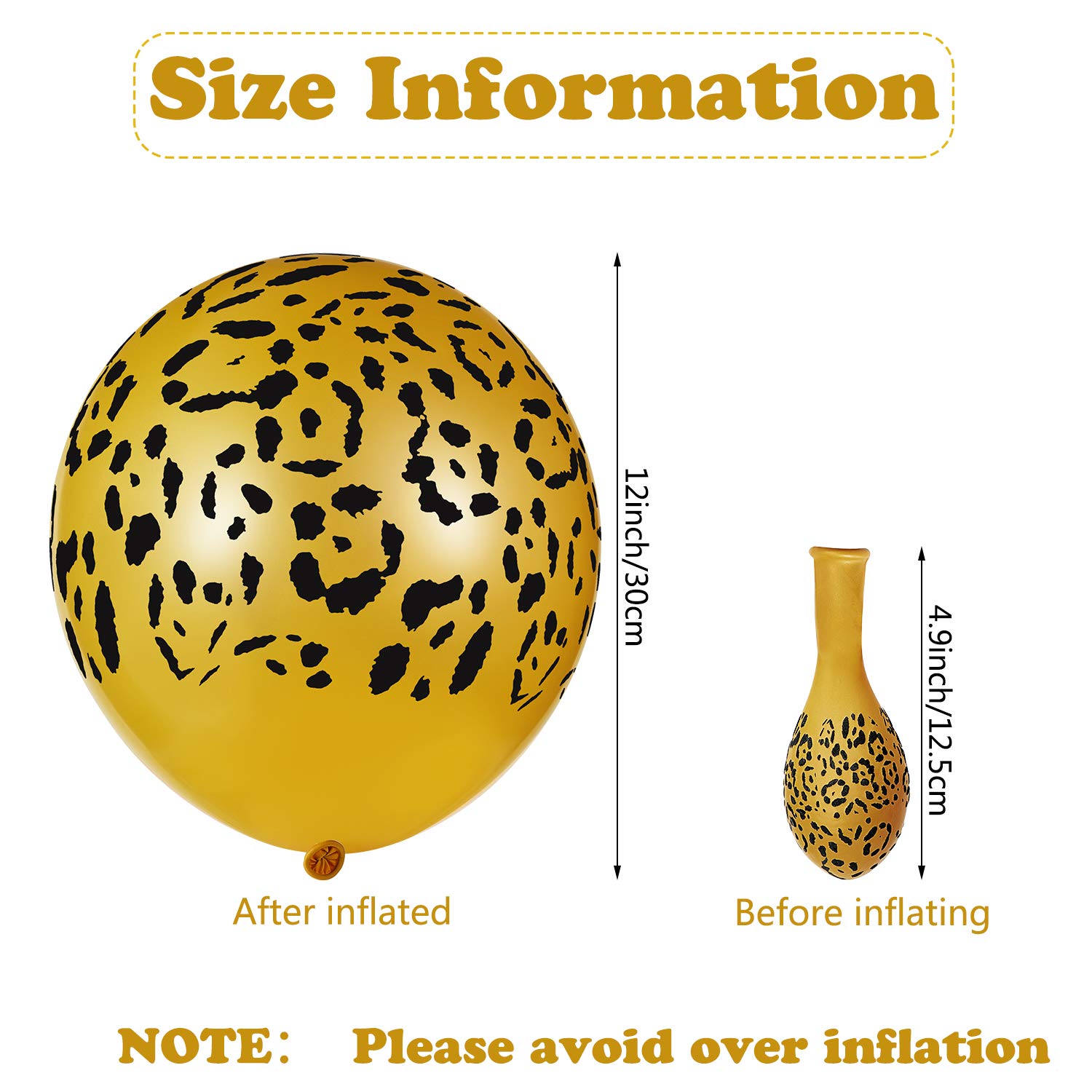 Sumind 60 Pcs Leopard Print Latex Balloons - Cheetah Animal Pattern Party Balloons for Birthday, Baby Shower, Safari & Jungle Theme Decorations - Perfect for Birthday Parties, Baby Showers, Gender Reveals and Tropical Themed Events