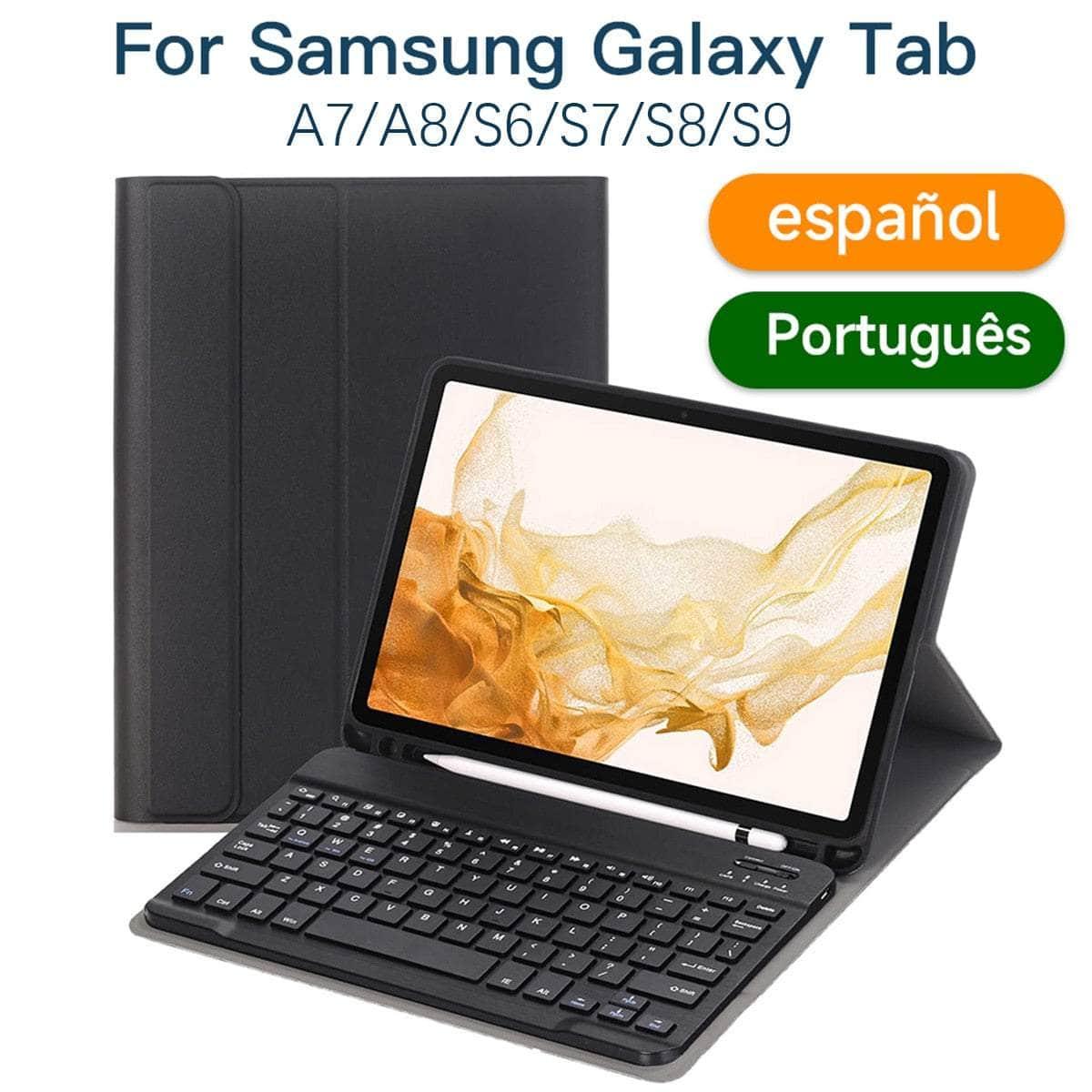Samsung Galaxy Tab S9 Plus Bluetooth Keyboard Case - Slim Protective Cover with Backlit Keys for Work & Study | Perfect for Office, Travel & Online Classes