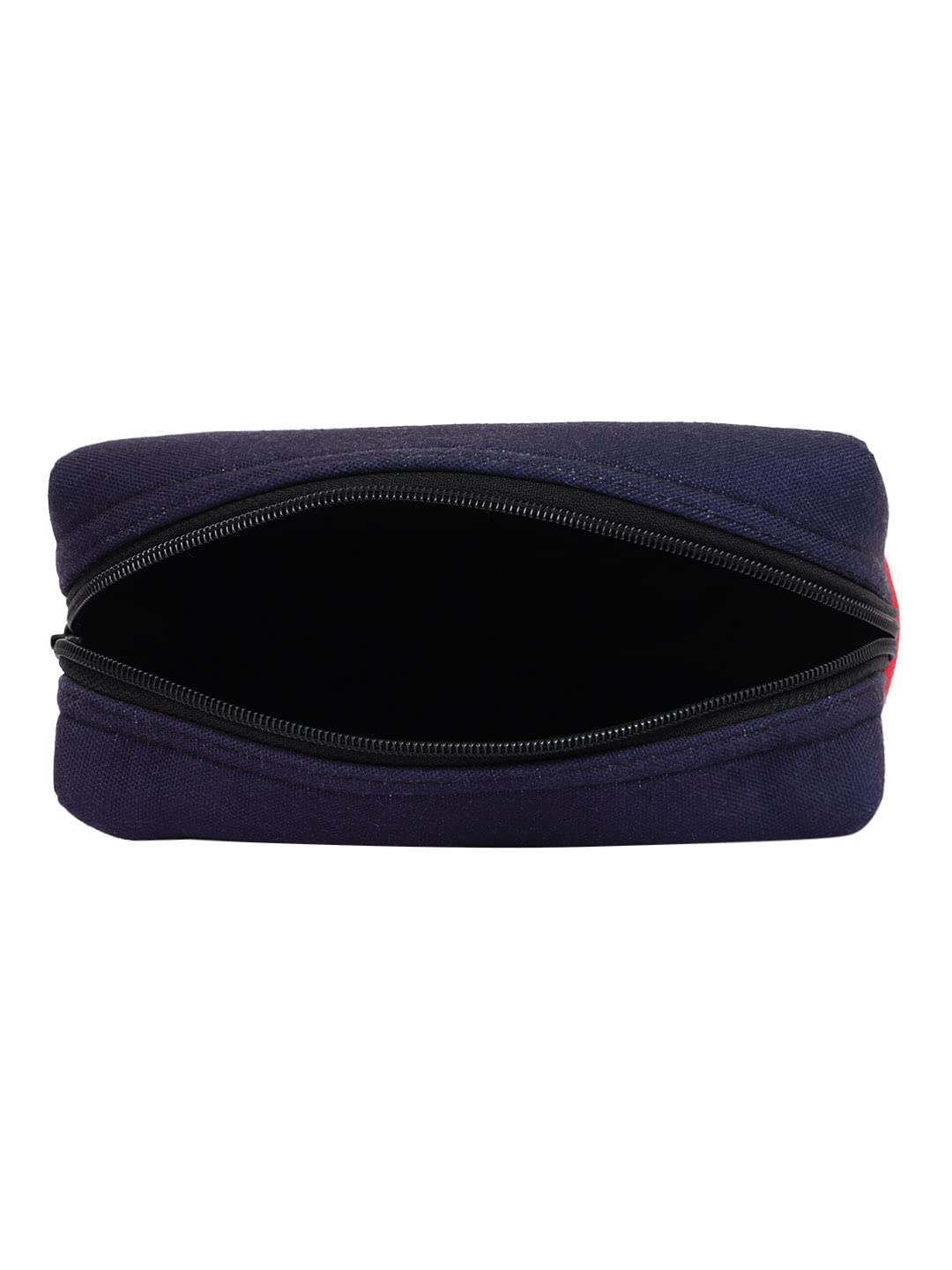 Crazyify Simple Printed Makeup Pouch for Women | Canvas Cosmetic Bag with Zipper | Travel Toiletry Storage Organizer | Perfect for Travel, Gym, and Daily Makeup Essentials