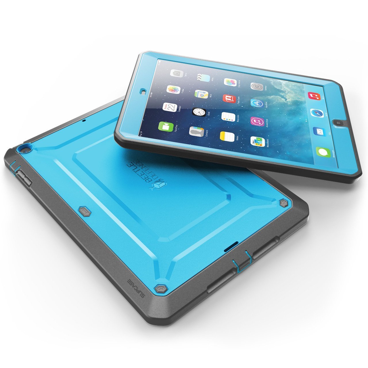 SUPCASE Heavy Duty Beetle Defense Series Rugged Hybrid Protective Case for iPad Air - Built-in Screen Protector, Shockproof Full-Body Cover (Blue/Black) | Perfect for Outdoor Adventures, Travel & Daily Protection | Not Compatible with iPad Air 2