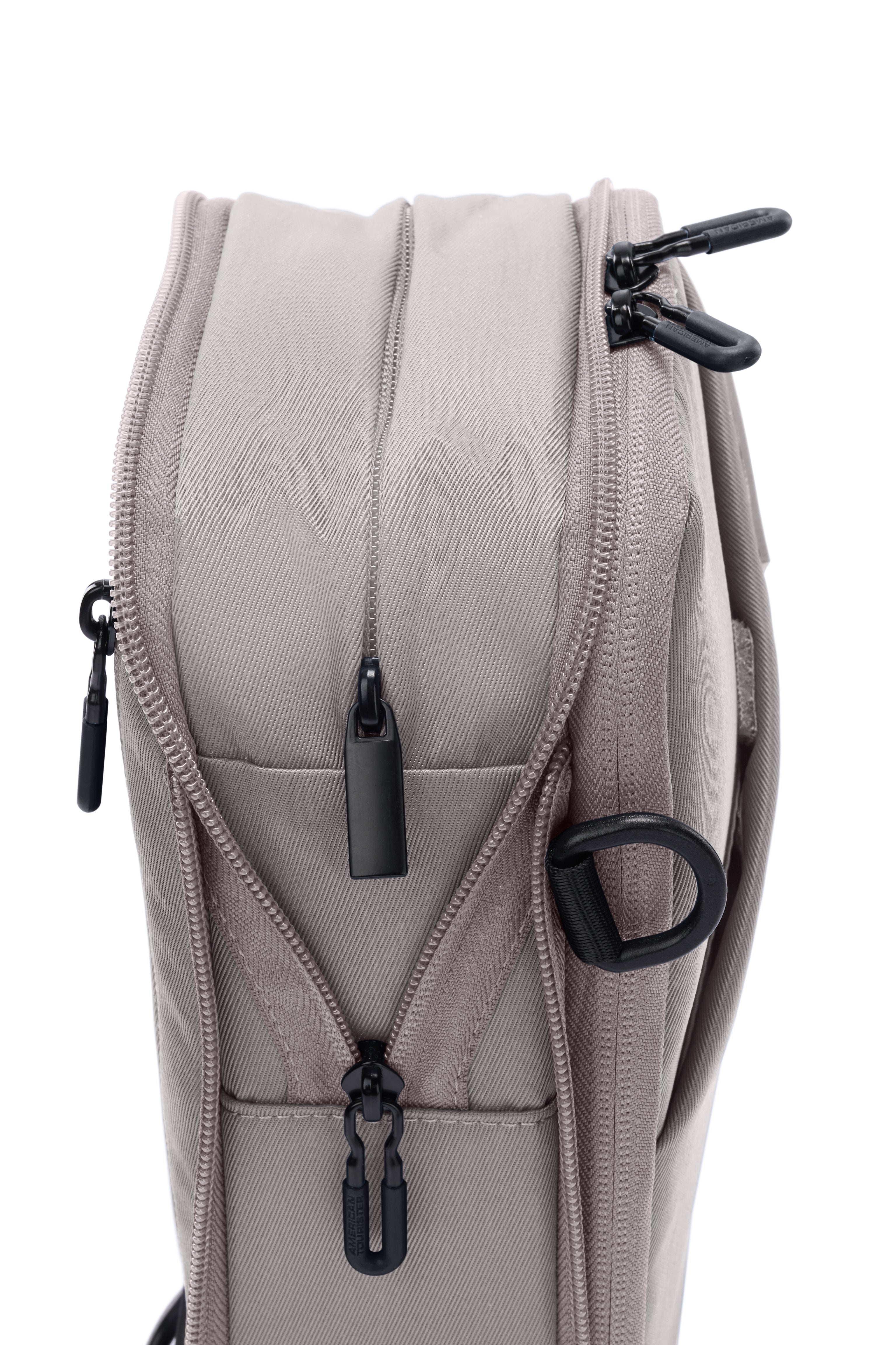 American Tourister Vega 3.0 Orbit Crossbody Bag - Lightweight Travel Purse for Women, Adjustable Shoulder Strap, Durable Nylon (Beige) - Perfect for Daily Commute, Shopping & Weekend Getaways