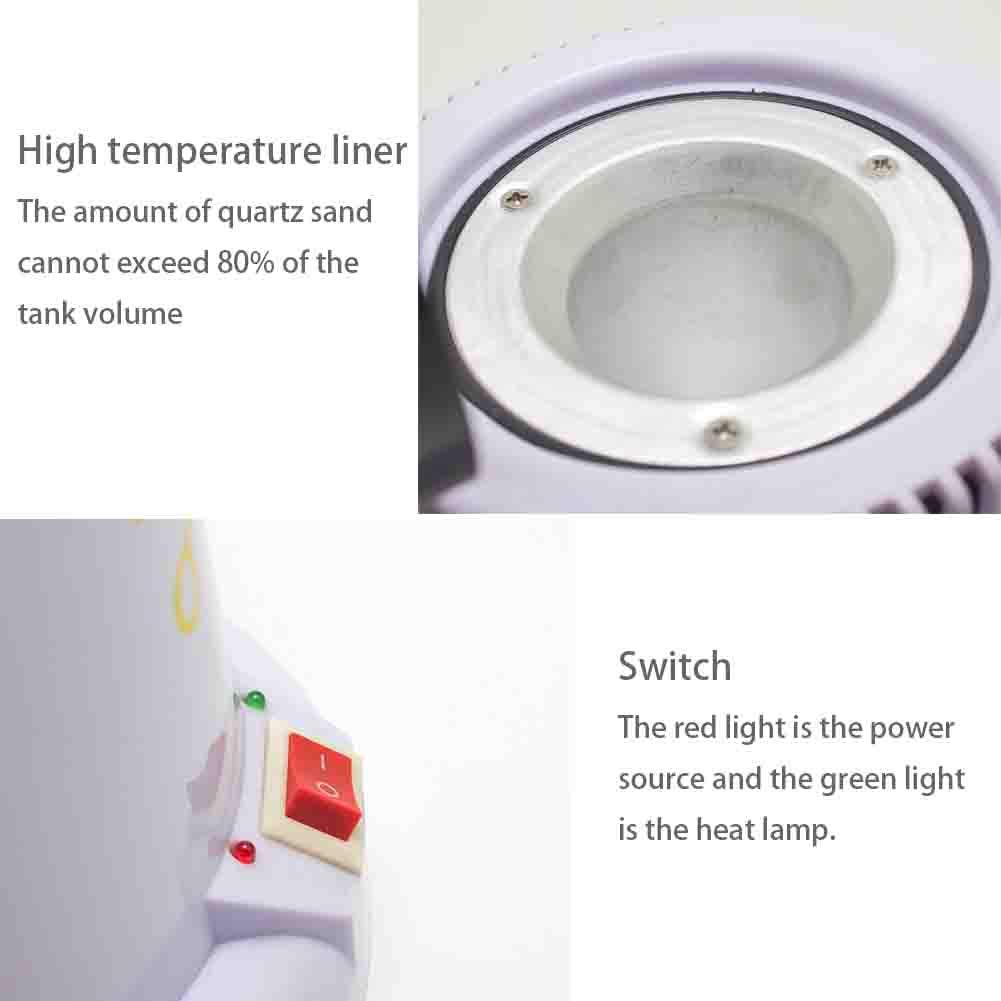 Professional Nail Sterilizer for Beauty Salons - High Temperature Heat Sterilization Cup for Nail Tools & Scissors (110V/220V, White) - Perfect for Sanitizing Manicure & Pedicure Equipment in Nail Salons & Home Use
