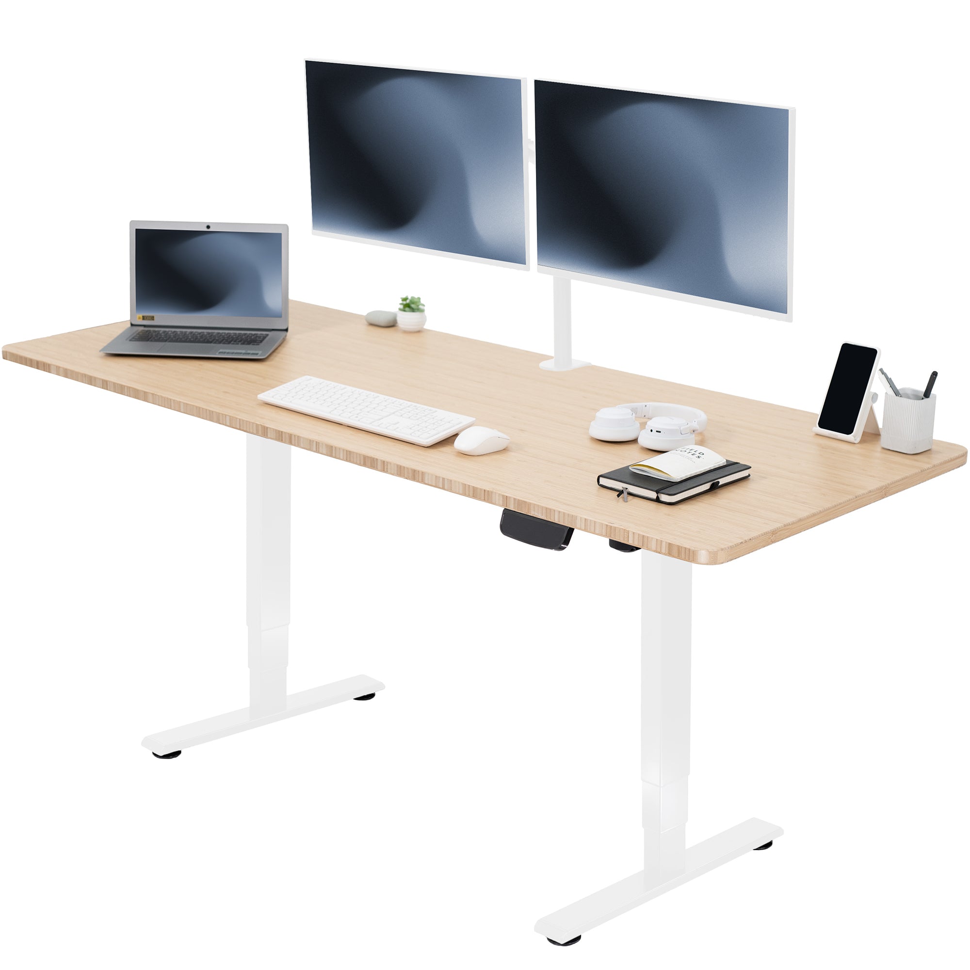 2E Series 71 x 30 Electric Standing Desk with Touch Screen Memory Controller - Adjustable Height Home Office Desk for Work & Study