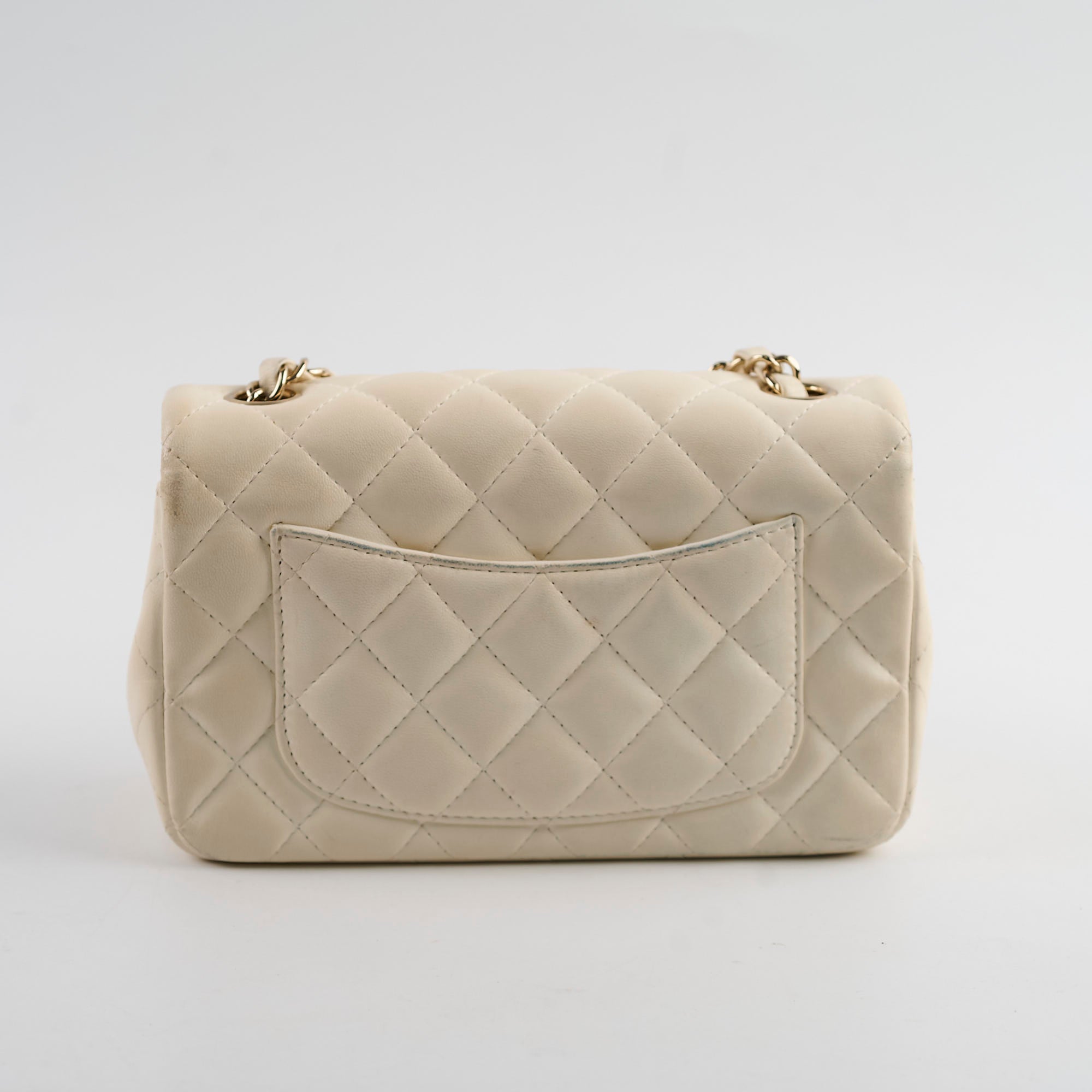 Chanel Mini Rectangular Cream Lambskin Crossbody Bag with Microchip - Luxury Designer Handbag for Women, Perfect for Parties, Dating & Everyday Use