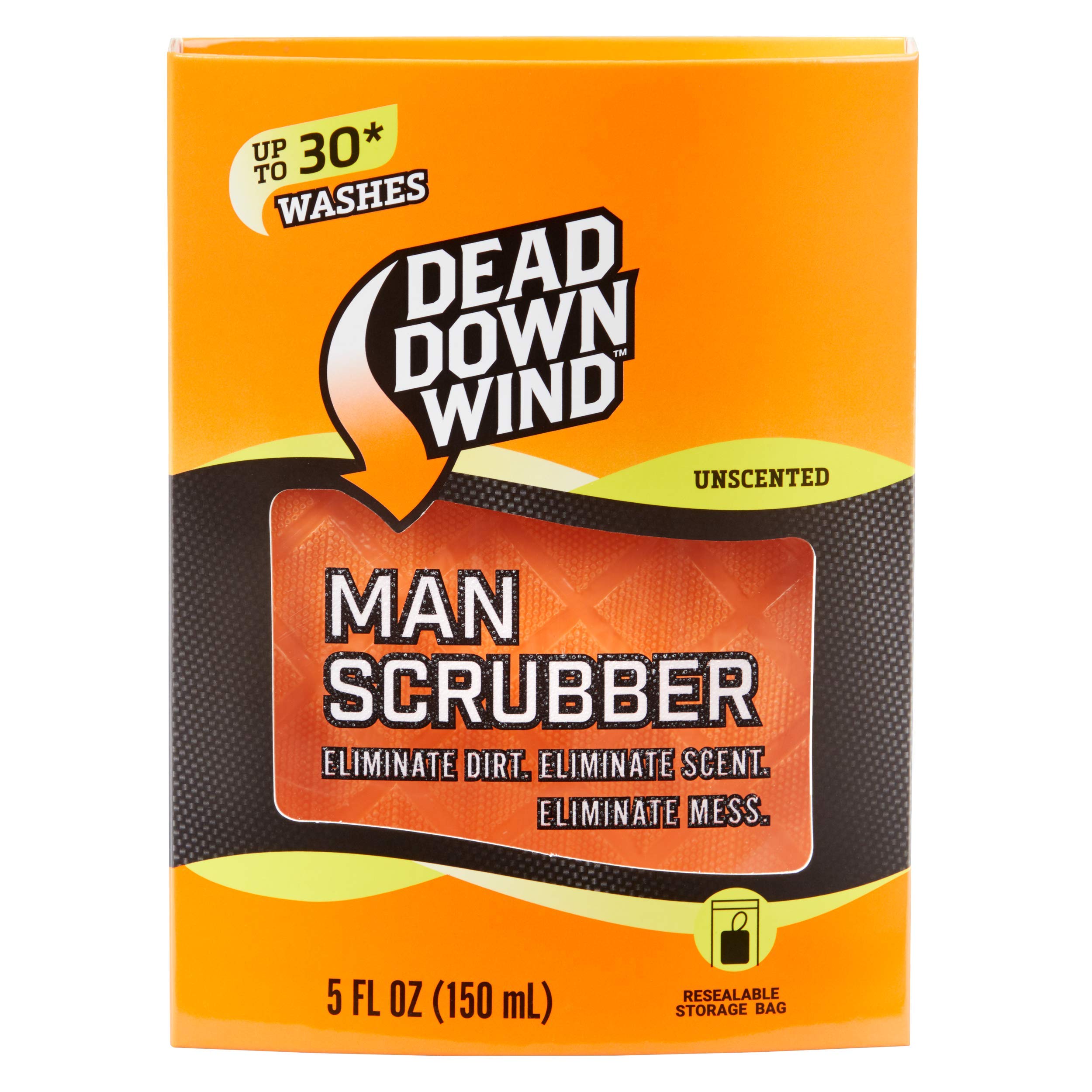 Dead Down Wind Scent-Free Man Scrubber - Odor Eliminating Body Wash for Hunters & Outdoorsmen | Ideal for Pre-Hunt Shower & Field Use