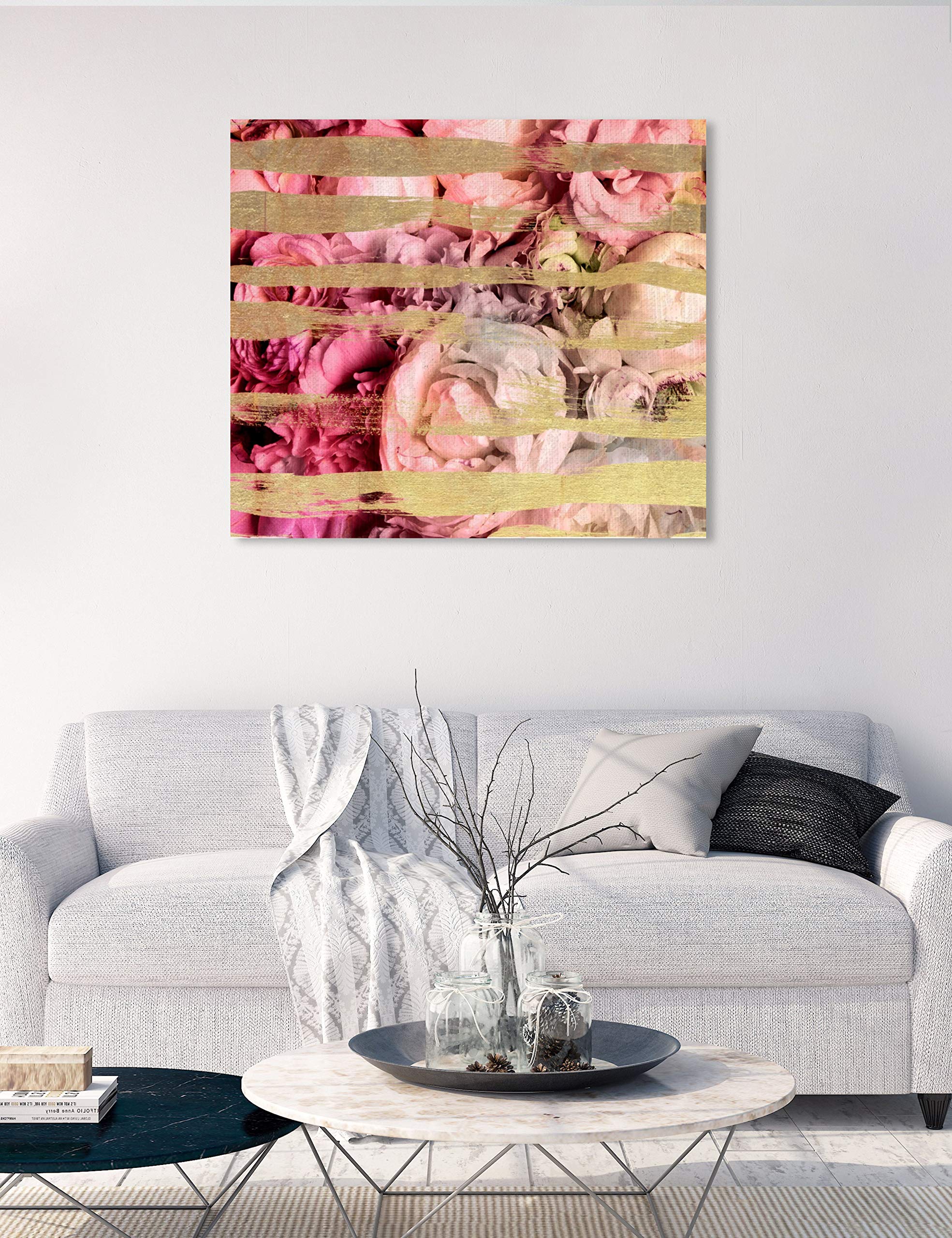 Abstract Wall Art Canvas Print 'Fields of Rose' - 16