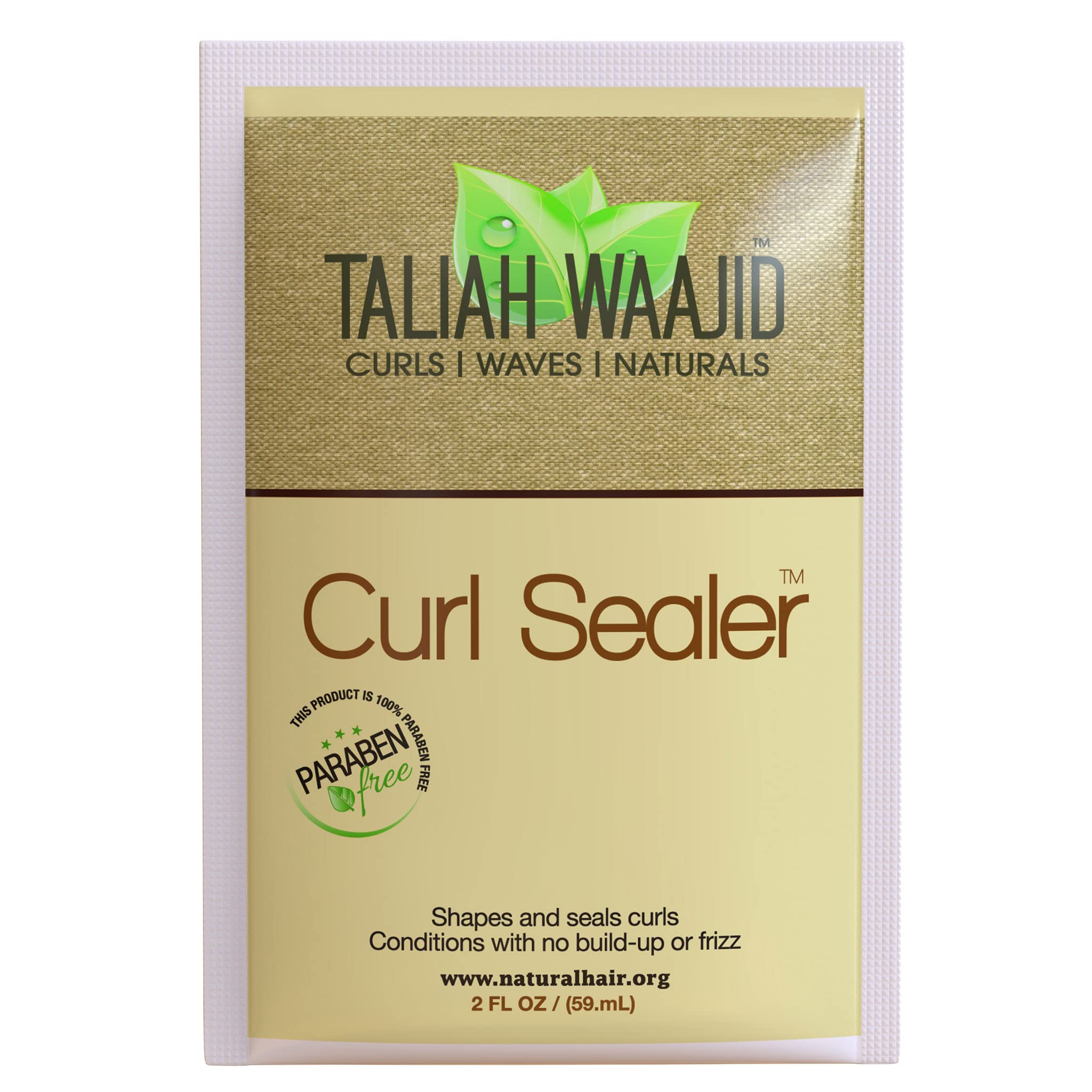 Taliah Waajid Curl Sealer 2oz (5-Pack) Travel Size Packettes for Natural Hair - Hydrating & Defining Curl Cream for Frizz Control & Shine - Perfect for Travel, Gym & On-The-Go Styling (S008)