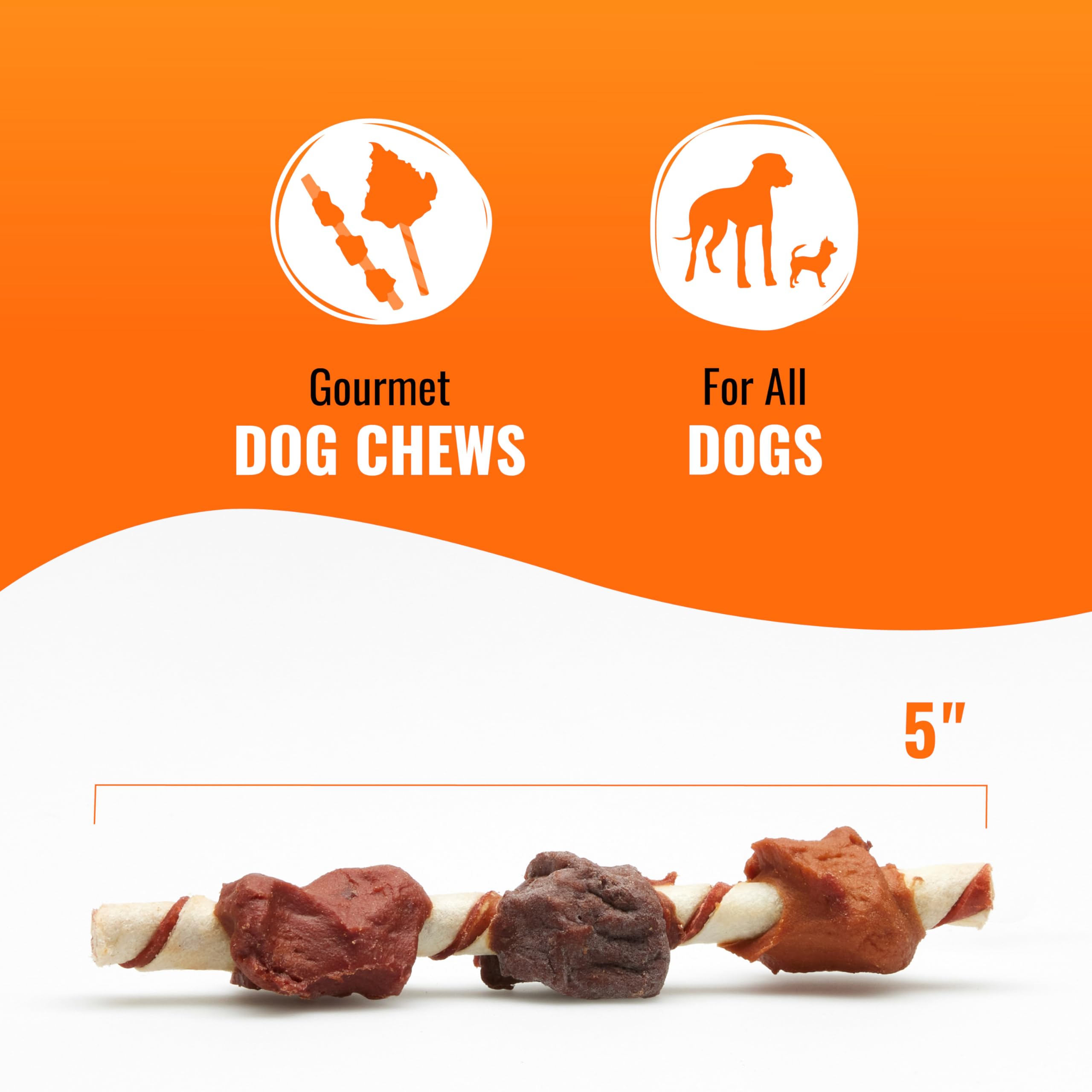 Good'n'Fun Triple Flavor Kabobs 4oz - Healthy Dog Treats for All Breeds & Sizes (Case of 36 Packs) - Perfect for Training, Rewards & Dental Chewing