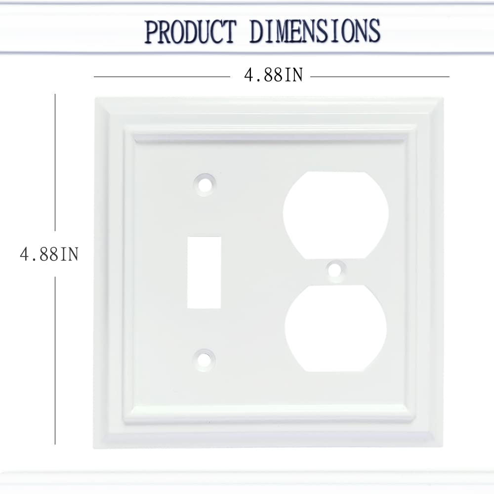 Bamboo Fiber Wall Plates - 2 Gang Toggle/Duplex Outlet Cover (2 Pack) | Standard Size Light Switch Plates | Durable & Eco-Friendly Home Decor | Perfect for Living Room, Bedroom & Office Renovation