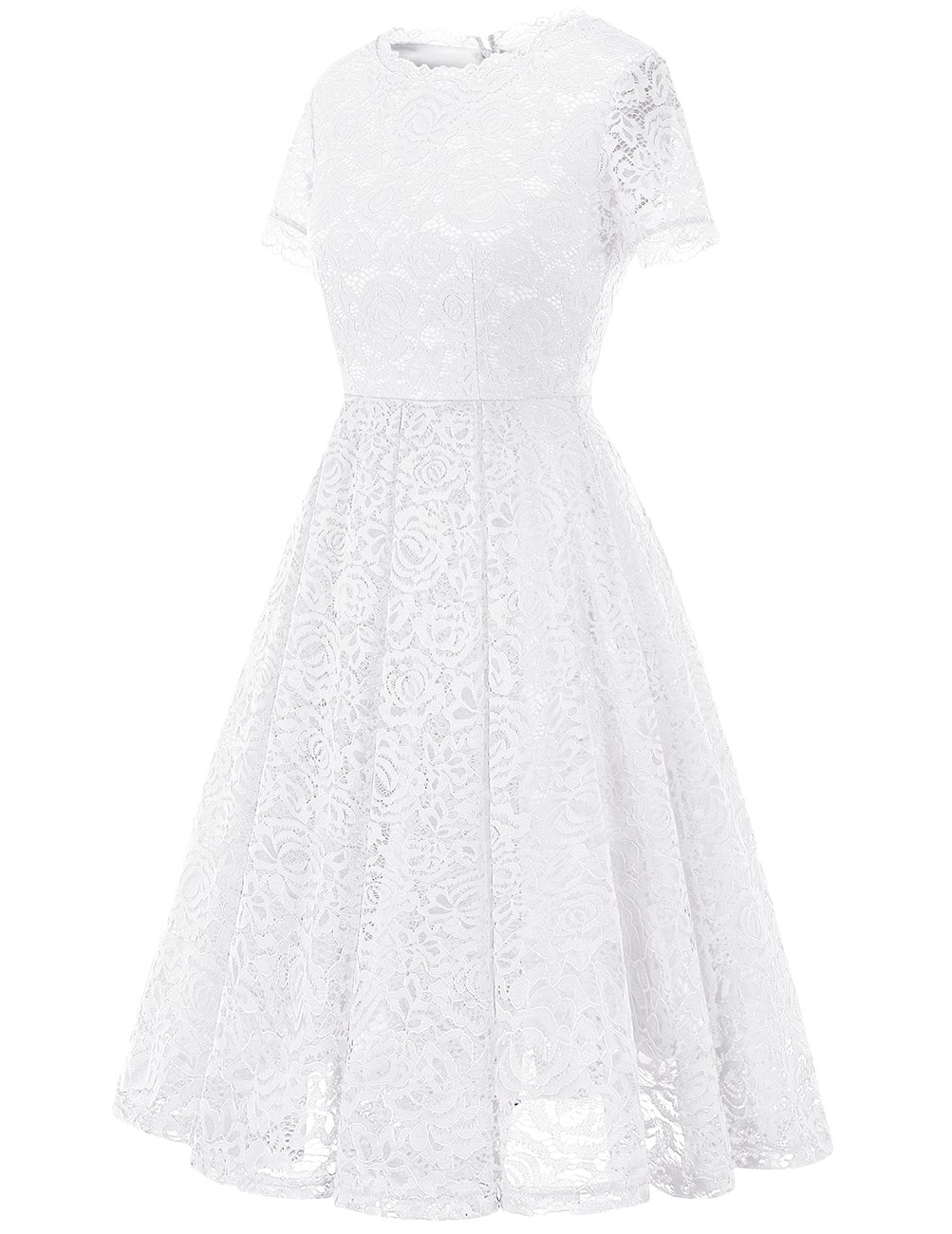 Elegant Lace Cocktail Dress for Women & Teens | Tea-Length Prom Party Dress | Formal Bridesmaid & Wedding Guest Outfit | Perfect for Evening Events, Dinners & Special Occasions