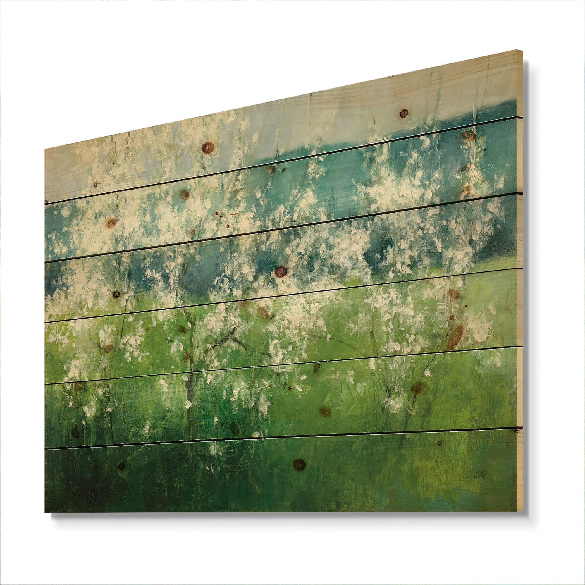 Green Mountain Spring Traditional Wood Wall Decor - Large Cottage Wood Wall Art Panels Printed on Natural Pine - Perfect for Rustic, Farmhouse & Cabin Home Decor