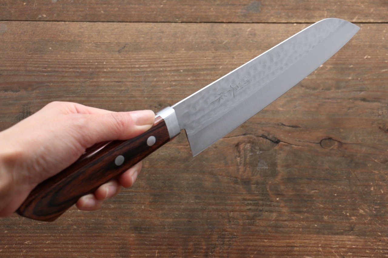 Premium Kunihira VG1 Hammered Japanese Chef Knife Set - Gyuto, Santoku & Usuba - High Carbon Stainless Steel Kitchen Knives for Professional Chefs & Home Cooking - Perfect for Slicing, Dicing & Precision Cutting