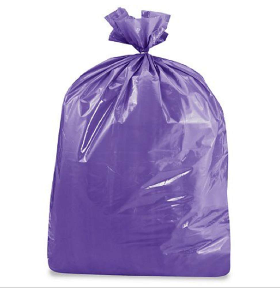 Premium Purple Trash Bags (10 & 14 Gallon) - Heavy Duty & Leak Proof - Made in USA - Perfect for Kitchen, Office & Outdoor Waste Disposal