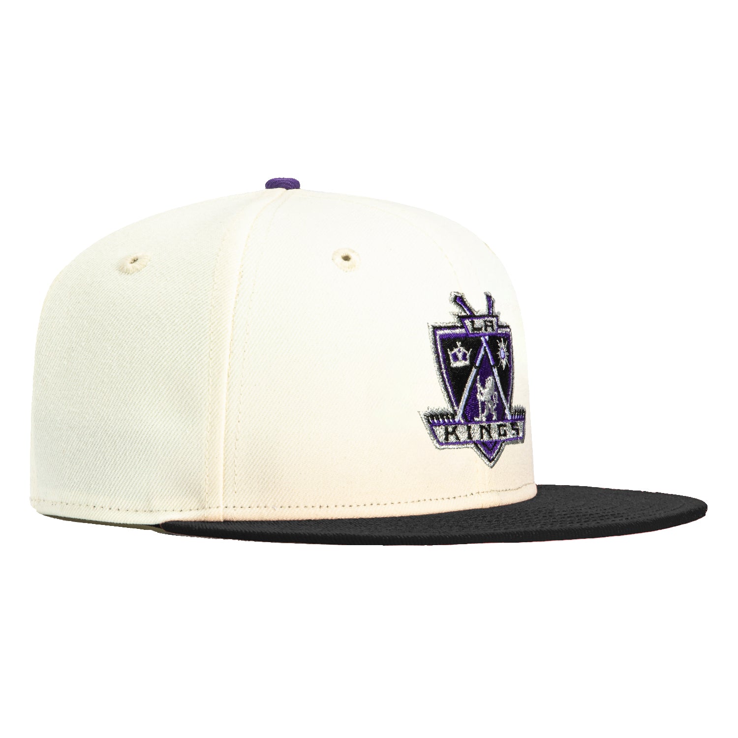 New Era 59Fifty Los Angeles Kings Alternate Snapback Hat - White & Black NHL Hockey Cap for Men & Women | Game Day, Streetwear & Sports Fan Fashion