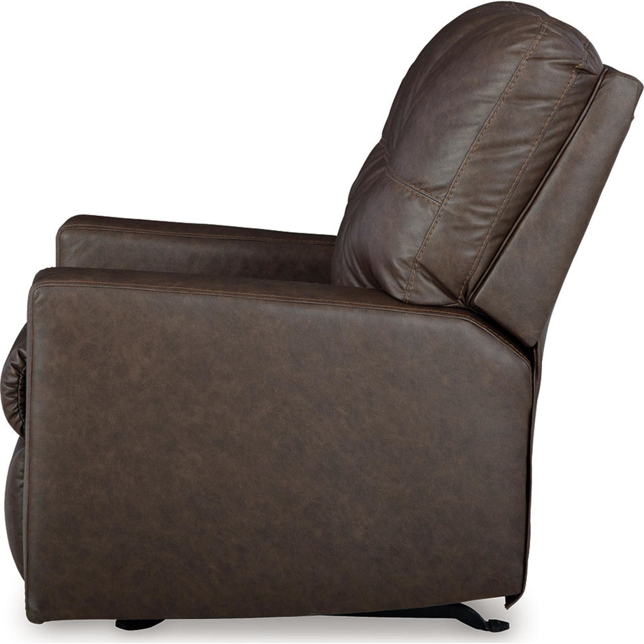 Barlin Mills Rocker Recliner Chair - Comfortable Leather Living Room Reclining Chair with Padded Armrests and Lumbar Support - Perfect for Relaxing, Watching TV or Napping in Your Home Theater, Bedroom or Office