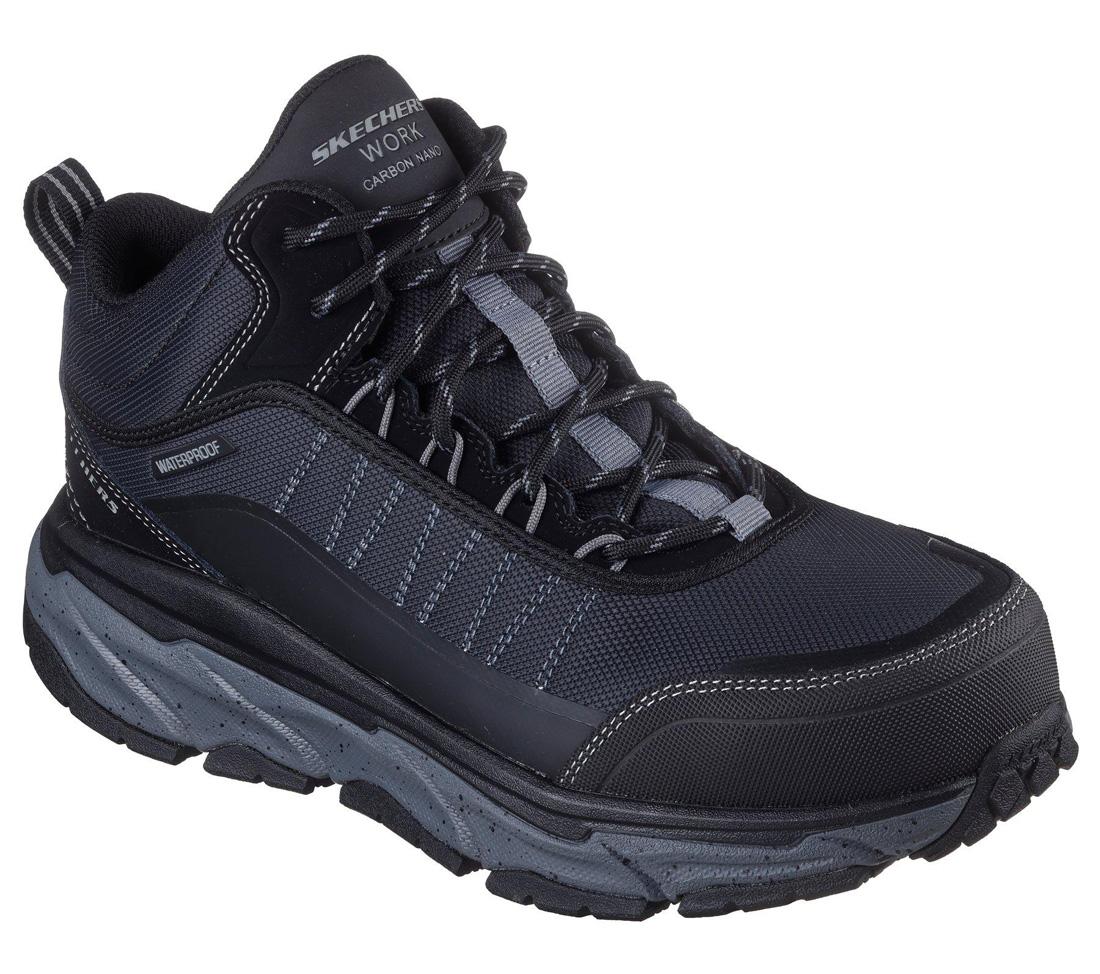 D'Lux Journey Sr Terrain Guard Composite Toe Work Boots for Men - Black/Gray - Slip Resistant & Waterproof Safety Shoes for Construction, Hiking & Outdoor Work