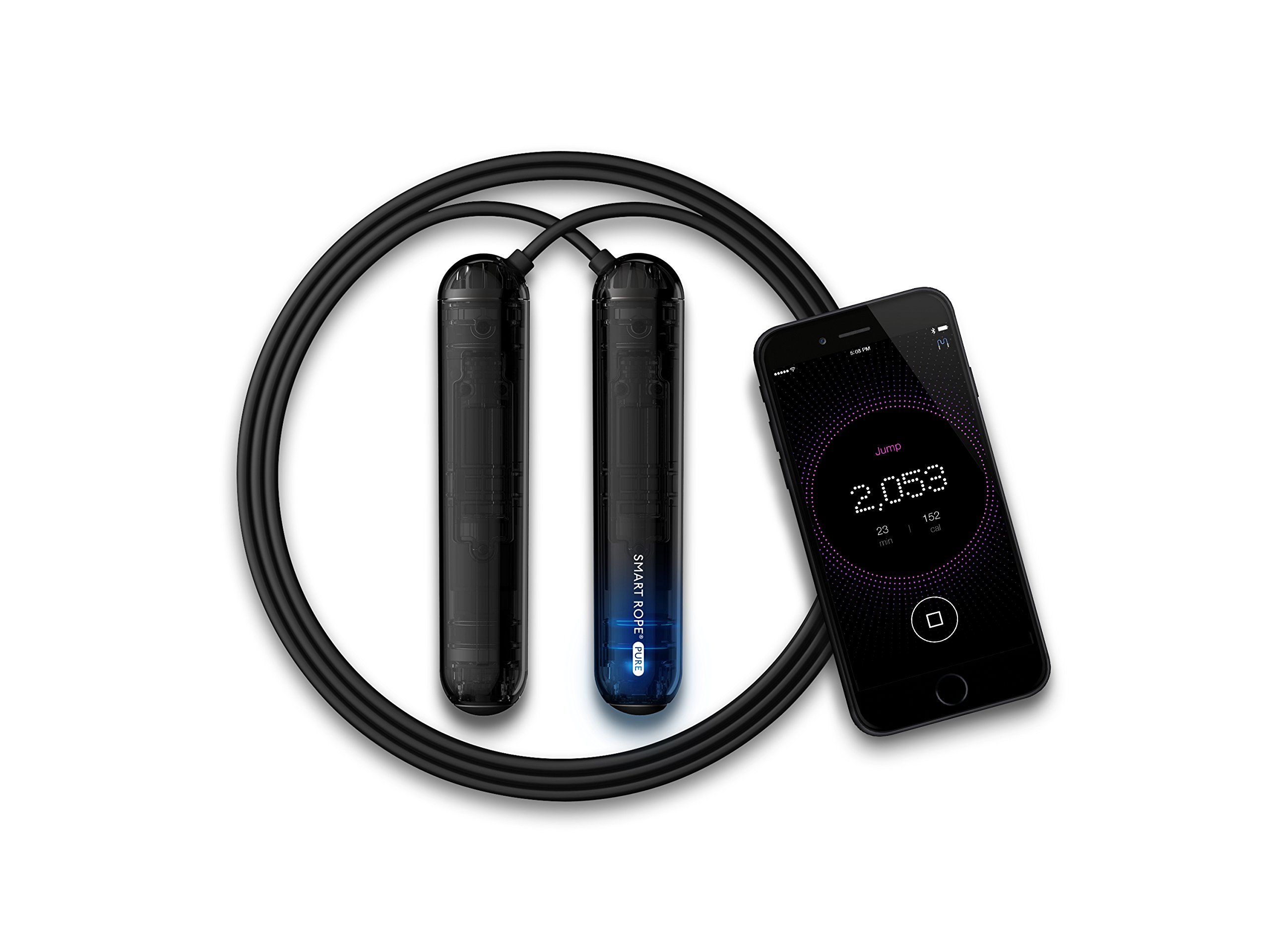 Tangram 05-62366 Smart Rope Pure - Bluetooth 4.0 Jump Rope with Counter & App Connectivity | Smooth Ball Bearing Rotation for Cardio, Workouts & Fitness Tracking