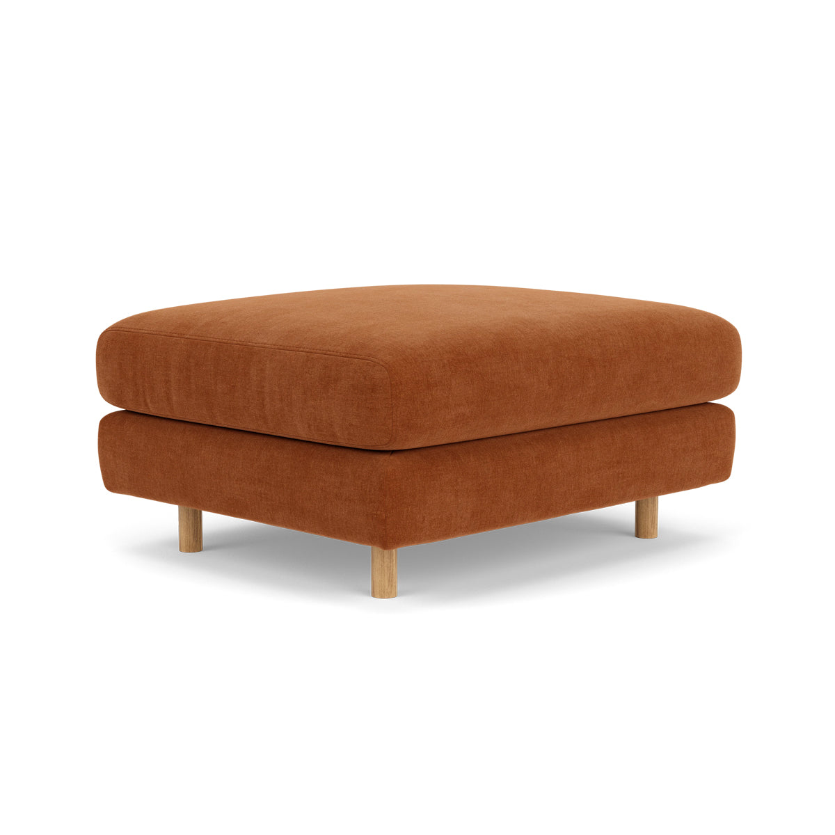Dylan Fabric Ottoman - Soft and Stylish Footrest, Storage Bench, Living Room Accent Piece - Perfect for Small Spaces, Bedroom, or Lounge Area