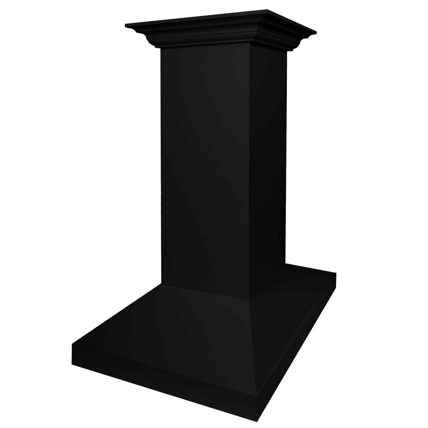ZLINE Black Wooden Island Mount Range Hood - Modern Kitchen Ventilation for Home Cooking & BBQ | KBiCC Model