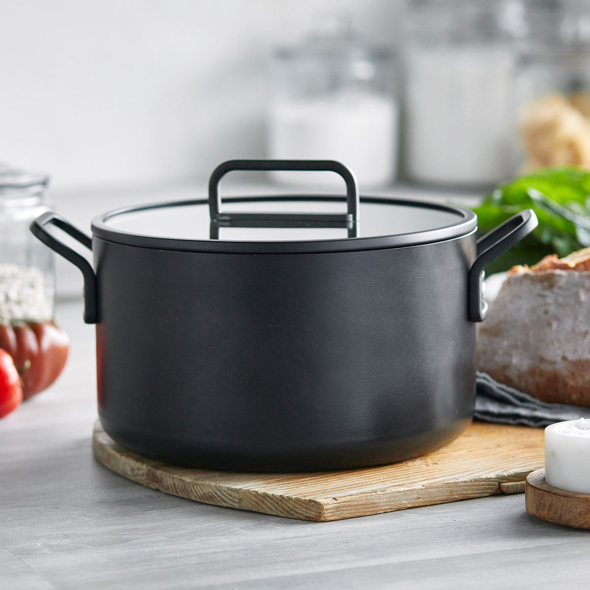 Stanley Tucci™ Milano Black 11-Piece Ceramic Nonstick Cookware Set with Free Tucci Cookbook | Durable & Eco-Friendly Pots & Pans for Everyday Cooking, Baking & Entertaining