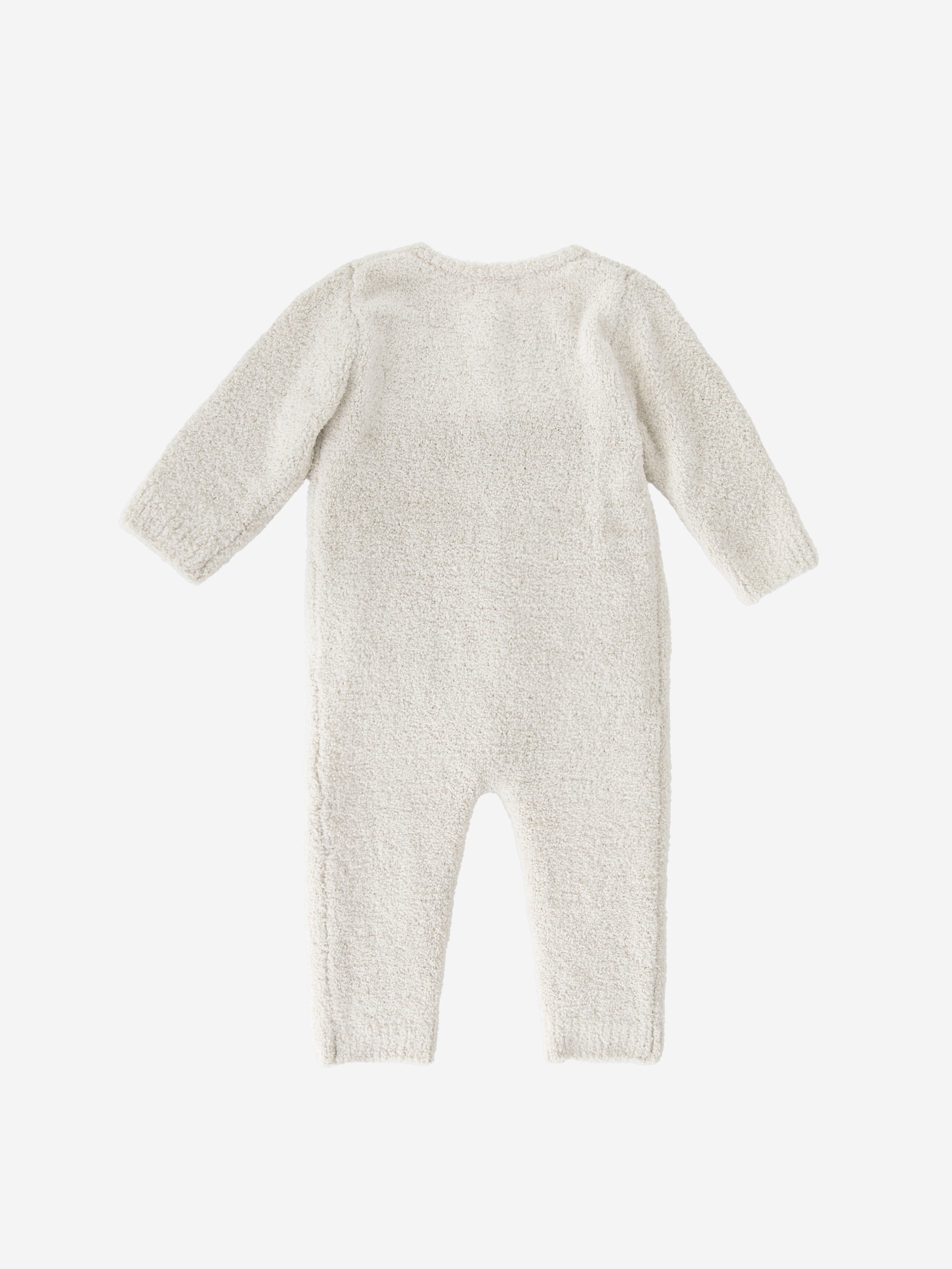 7AM Enfant Baby Fuzzy Long Sleeve Romper - Soft Ivory Winter Jumpsuit for Newborns & Infants | Cozy Outfit for Playtime, Photos & Family Gatherings