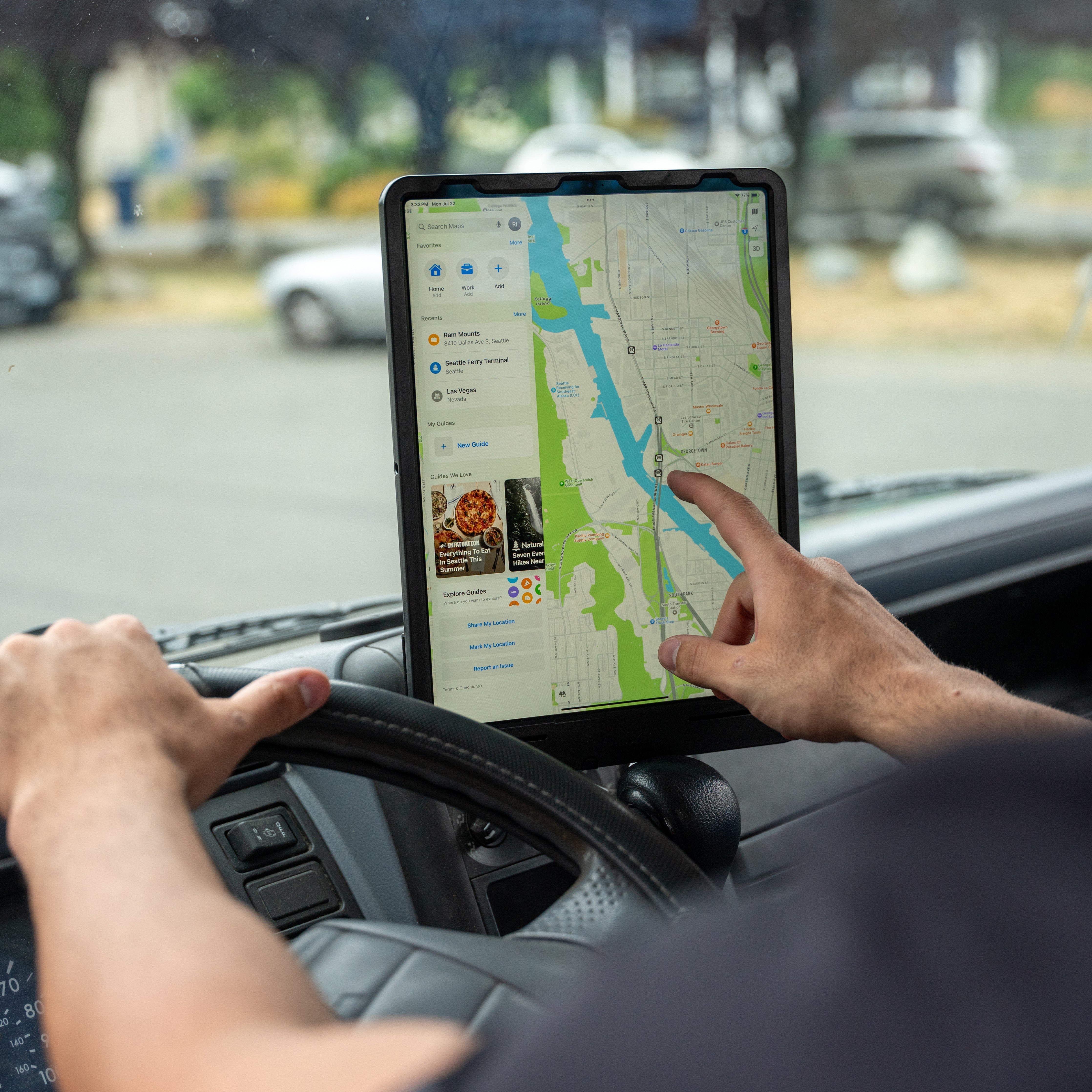 IntelliSkin® Thin Case for iPad Pro 12.9 (3rd & 6th Gen) - Slim Protective Cover with Rear Pogo Pads | Model RAM GDS SKIN AP37 TCB | Perfect for Work, Travel & Everyday Use