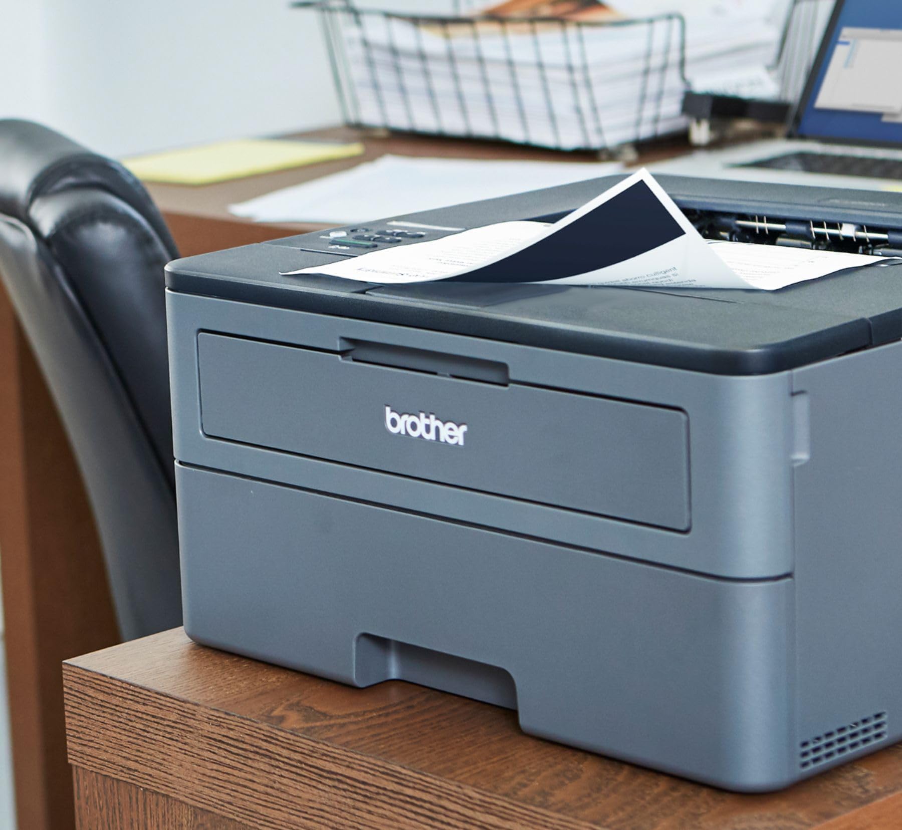 Brother HL-L2370DW Wireless Monochrome Laser Printer - Fast 36ppm Printing, 2400x600 dpi, Auto Duplex, 250-Sheet Capacity | Ideal for Home Office & Small Business Document Printing
