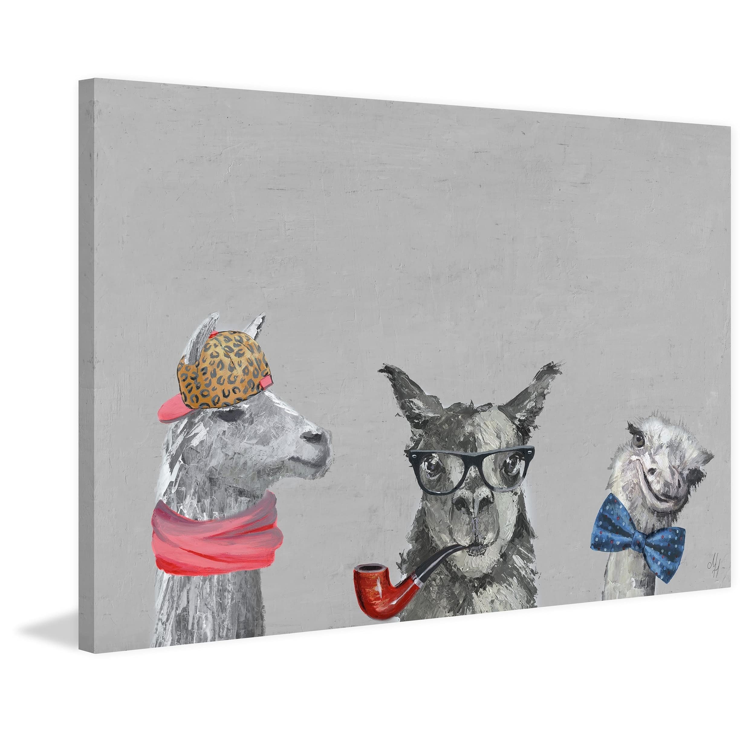 MARMONT HILL - Handmade Indubitably IV Canvas Wall Art Print 30x20 Inches - Modern Home Decor for Living Room, Bedroom & Office