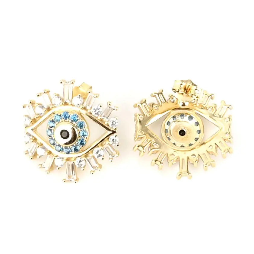 Evil Eye Earrings for Women - Protection Jewelry with Blue Eye Charm - Stylish Dangle Earrings for Boho, Hippie, and Festival Outfits