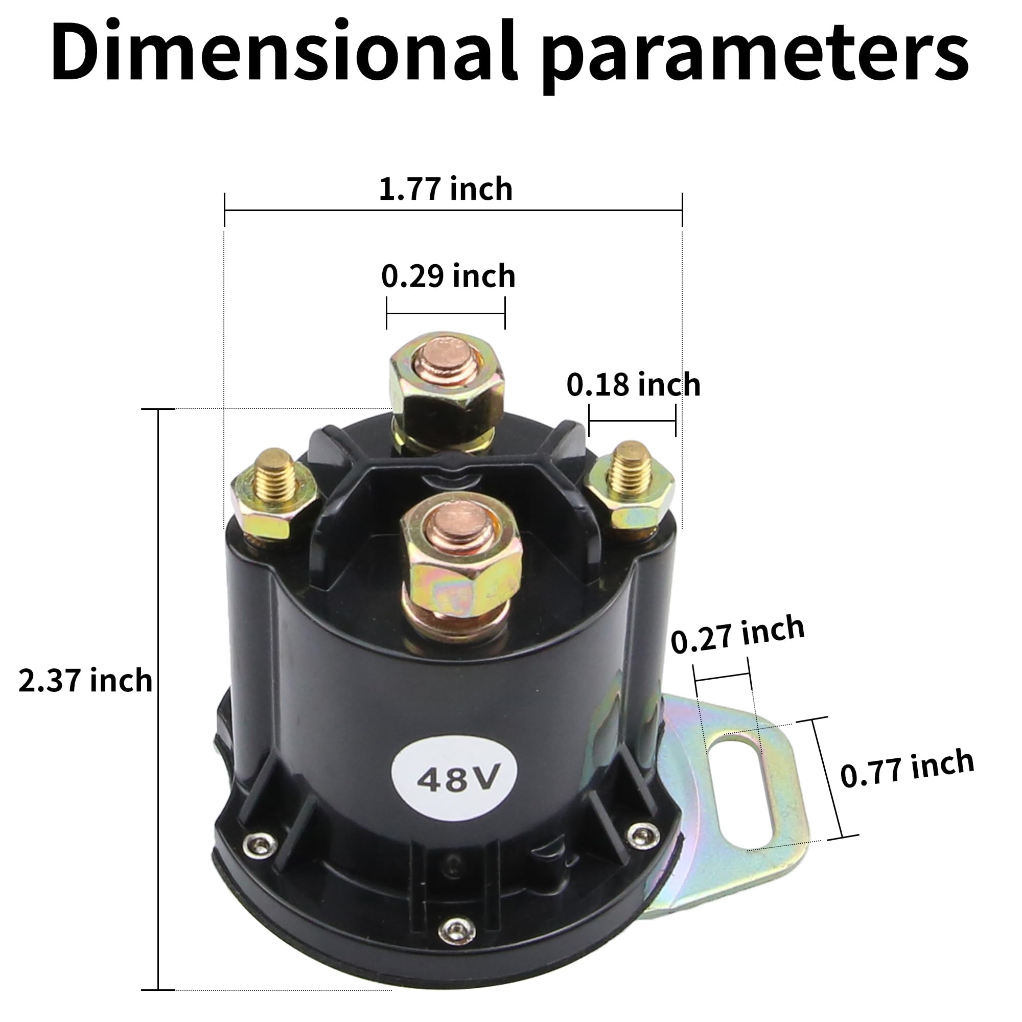 WHITE HAND 48V 150A Golf Cart Solenoid 4 Terminal for EZGO RXV Electric - Replacement for OEM# 624317 649373 - Perfect for Golf Cart Maintenance & Upgrades
