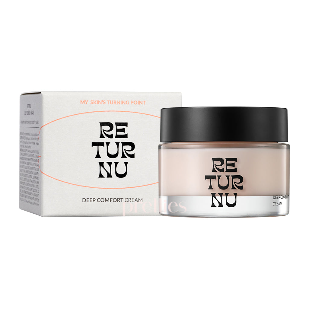 RETURNU Deep Comfort Moisturizing Cream 50ml - Hydrating & Nourishing Face Cream for Dry & Sensitive Skin - Perfect for Daily Skincare Routine & Nighttime Use
