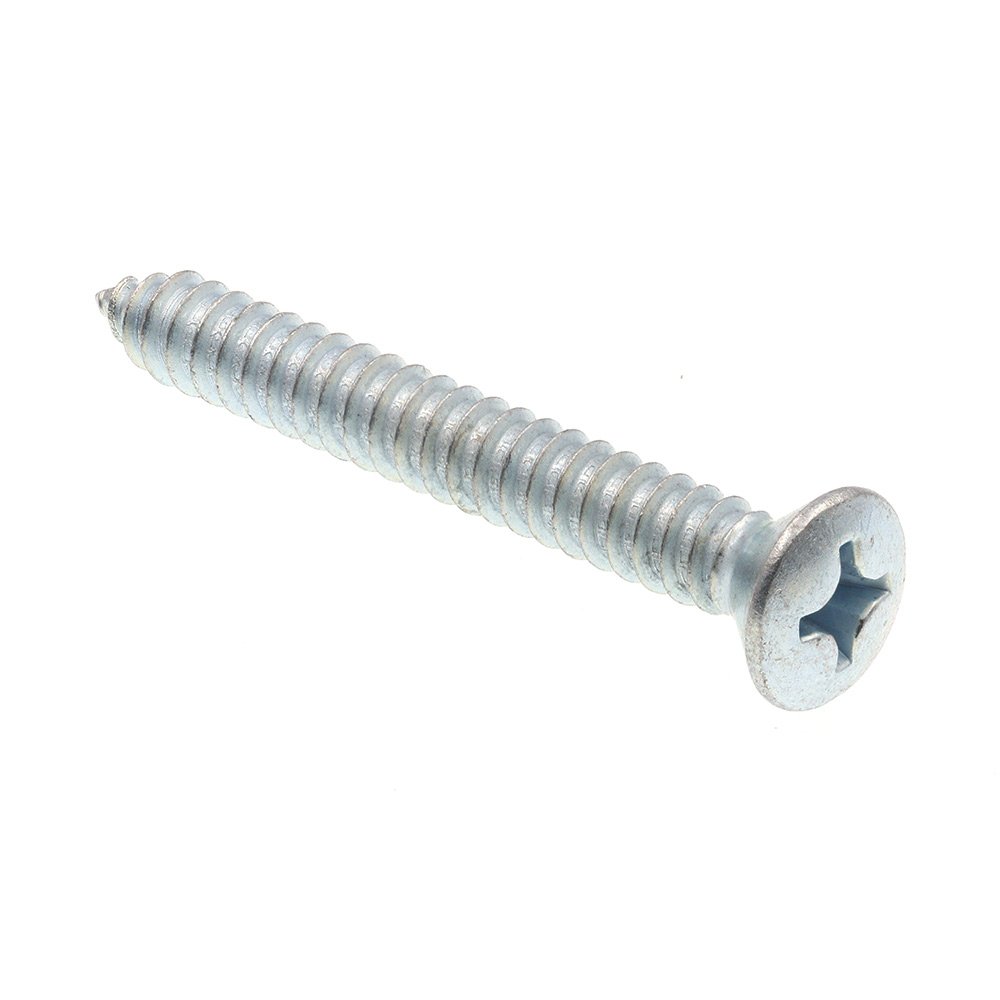 Prime-Line 9023704 #14 x 2 Inch Self-Tapping Sheet Metal Screws - Phillips Drive Oval Head - Zinc Plated Steel (25 Pack) - Perfect for HVAC, Metal Roofing, and DIY Home Projects