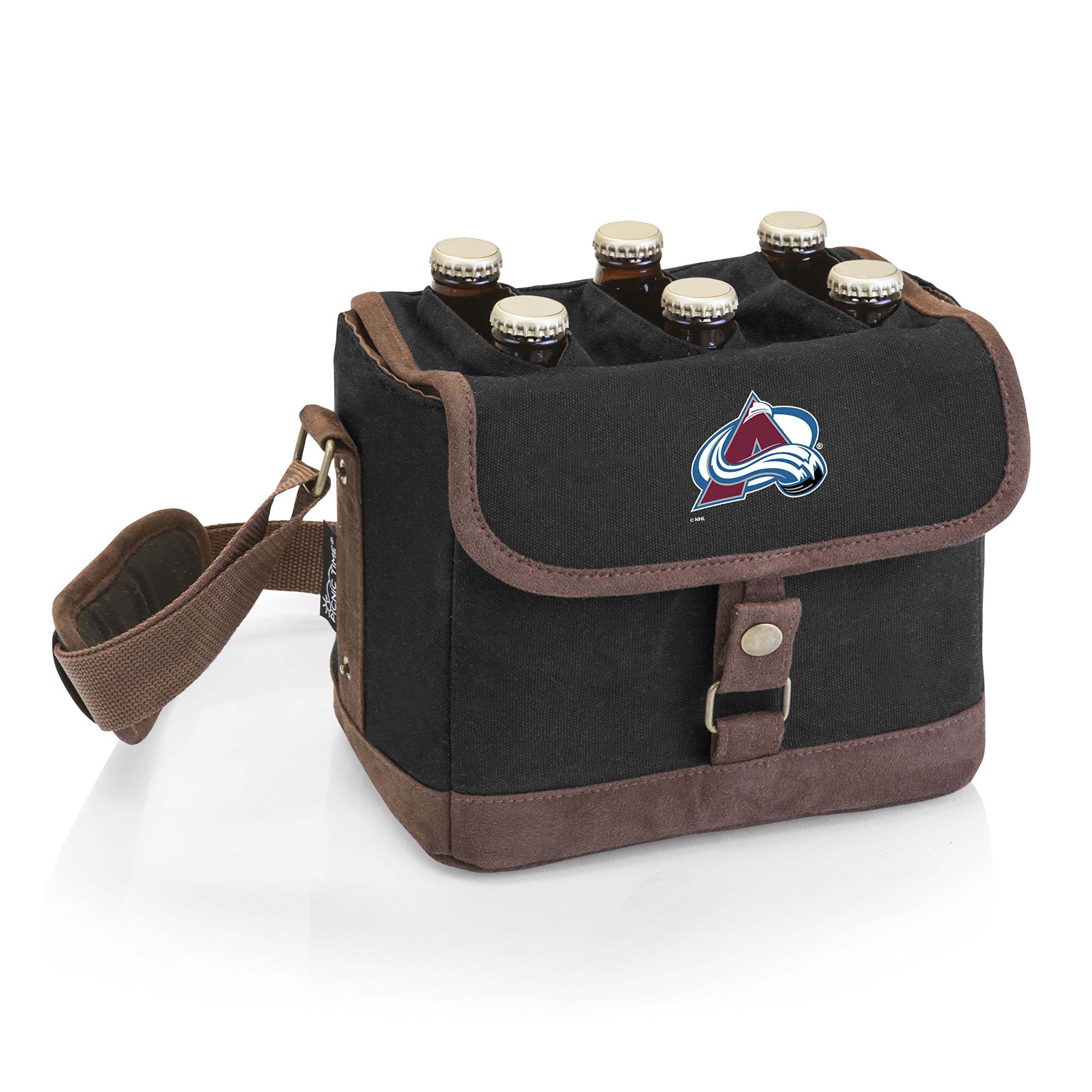 PICNIC TIME NHL Anaheim Ducks Insulated Beer Caddy Cooler Tote with Bottle Opener - Portable Sports Bar Accessories for Tailgating, Beach Parties & Game Day Events