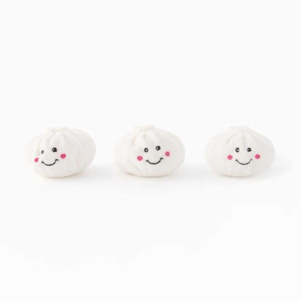 ZippyPaws Zippy Burrow Soup Dumplings Plush Dog Toy - Interactive Hide & Seek Puppy Toy for Small & Medium Dogs - Fun Chew Toy for Indoor & Outdoor Play