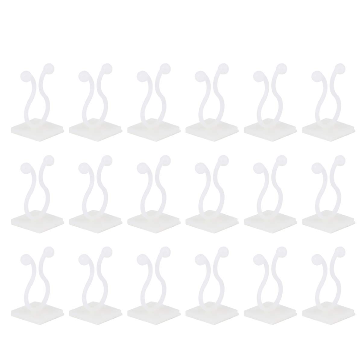 HEMOTON 30 Pack Garden Plant Clips - White Vine Support Clips for Tomatoes, Cucumbers, Peppers - Heavy Duty Plant Ties for Climbing Plants, Greenhouse Gardening Supplies (Great for Vertical Gardening & Trellis Systems)
