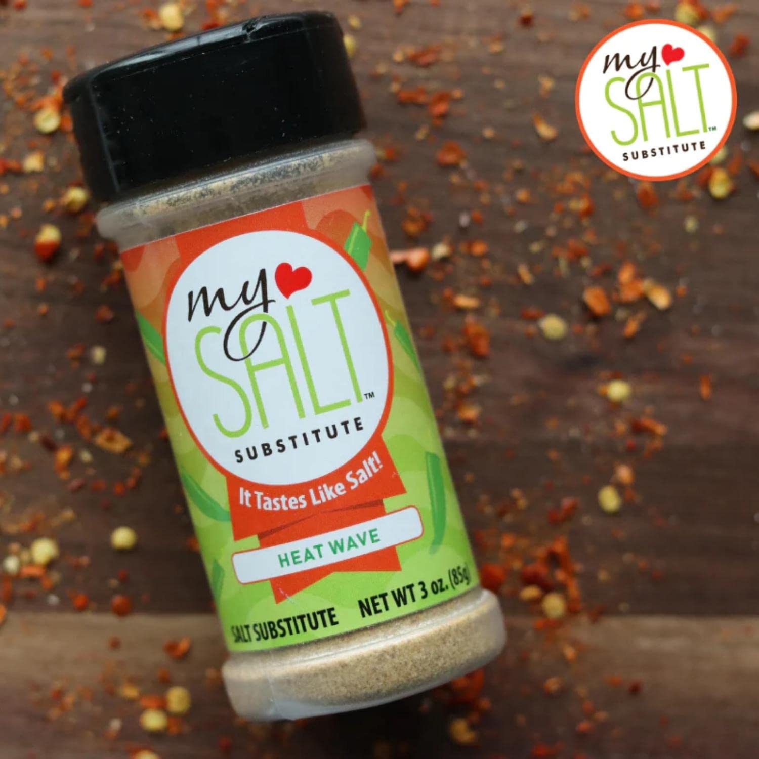MySALT Heat Wave Seasoning - Sodium-Free Spice Blend with a Kick - Perfect for Pizza, Beef, Chicken & More - Adds Flavor to BBQ, Grilling & Everyday Cooking