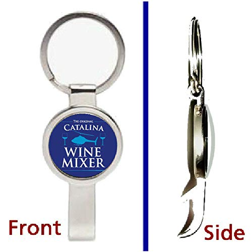 Step Brothers Catalina Wine Mixer Silver Tone Secret Bottle Opener Pendant & Keychain - Perfect for Movie Fans, Parties, and Gifts
