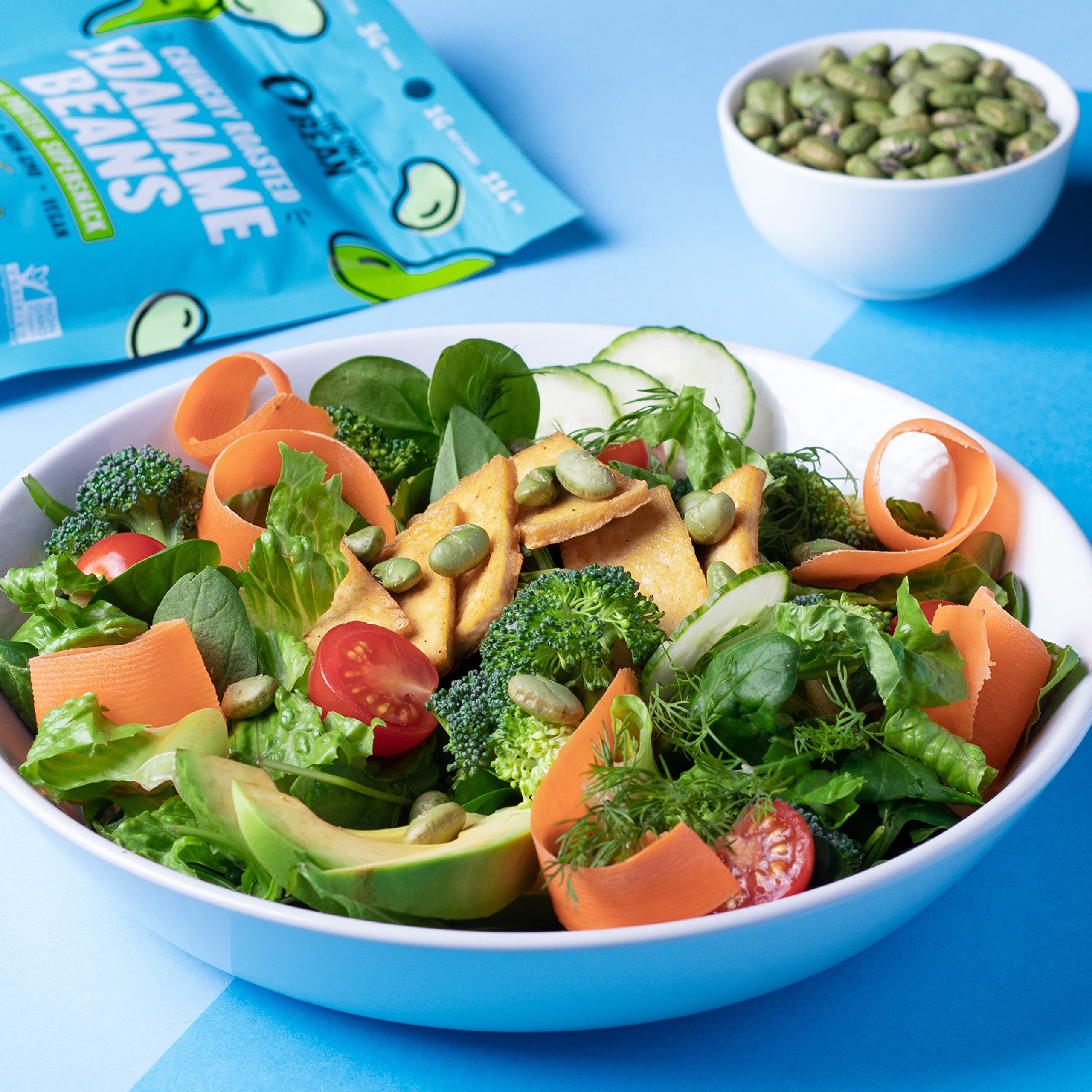 Crunchy Dry Roasted Edamame Snacks - Sea Salt Flavor | High Protein (11g) Keto & Vegan Friendly | Low Carb, Gluten Free Healthy Snacks | 100 Calorie Pack (0.9oz, 10 Pack) | Perfect for Office, Travel & On-the-Go Lifestyle