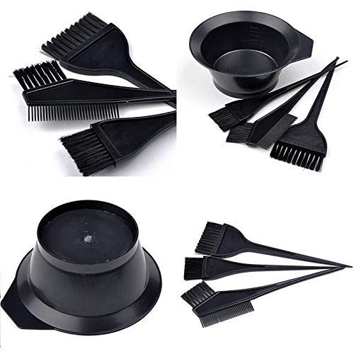 Premium 4-Piece Hair Coloring Kit - Dye Brush, Mixing Bowl & Comb Set for Men & Women | At-Home Salon Hair Dye Tools | Perfect for DIY Hair Color, Highlights & Root Touch-Ups (Pack of 1, Style M9)