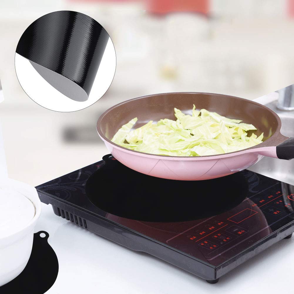 Electric Induction Cooktop Protector Mat Set - Silicone Nonstick Heat Resistant Nonskid Table Mat (22cm) for Kitchen Baking & Cooking | Perfect for Stovetop, Countertop & Food Prep Protection