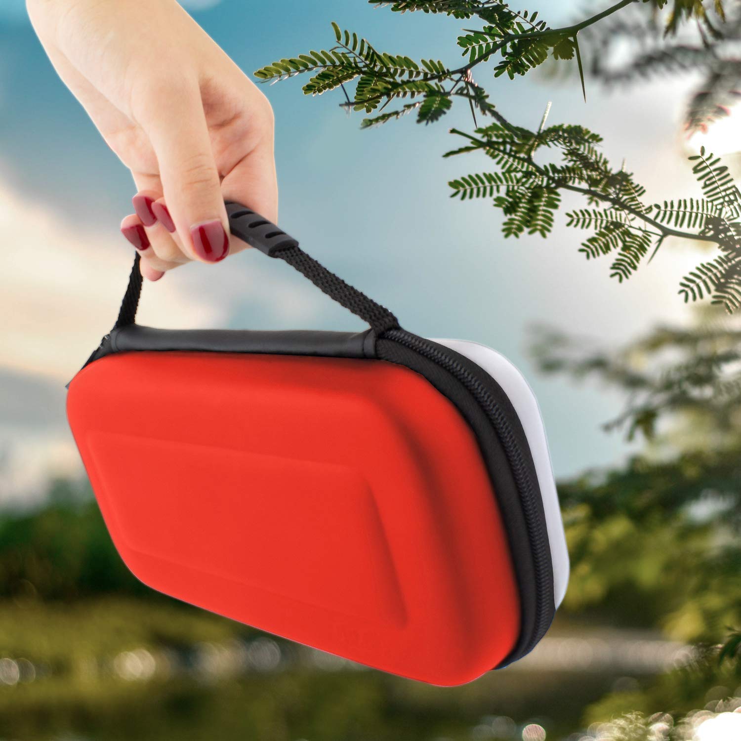 Orzly Travel Case for Nintendo Switch Lite - Portable Protective Shell for Nintendo Switch Lite Console | Perfect for Gaming on the Go, Travel & Storage Protection