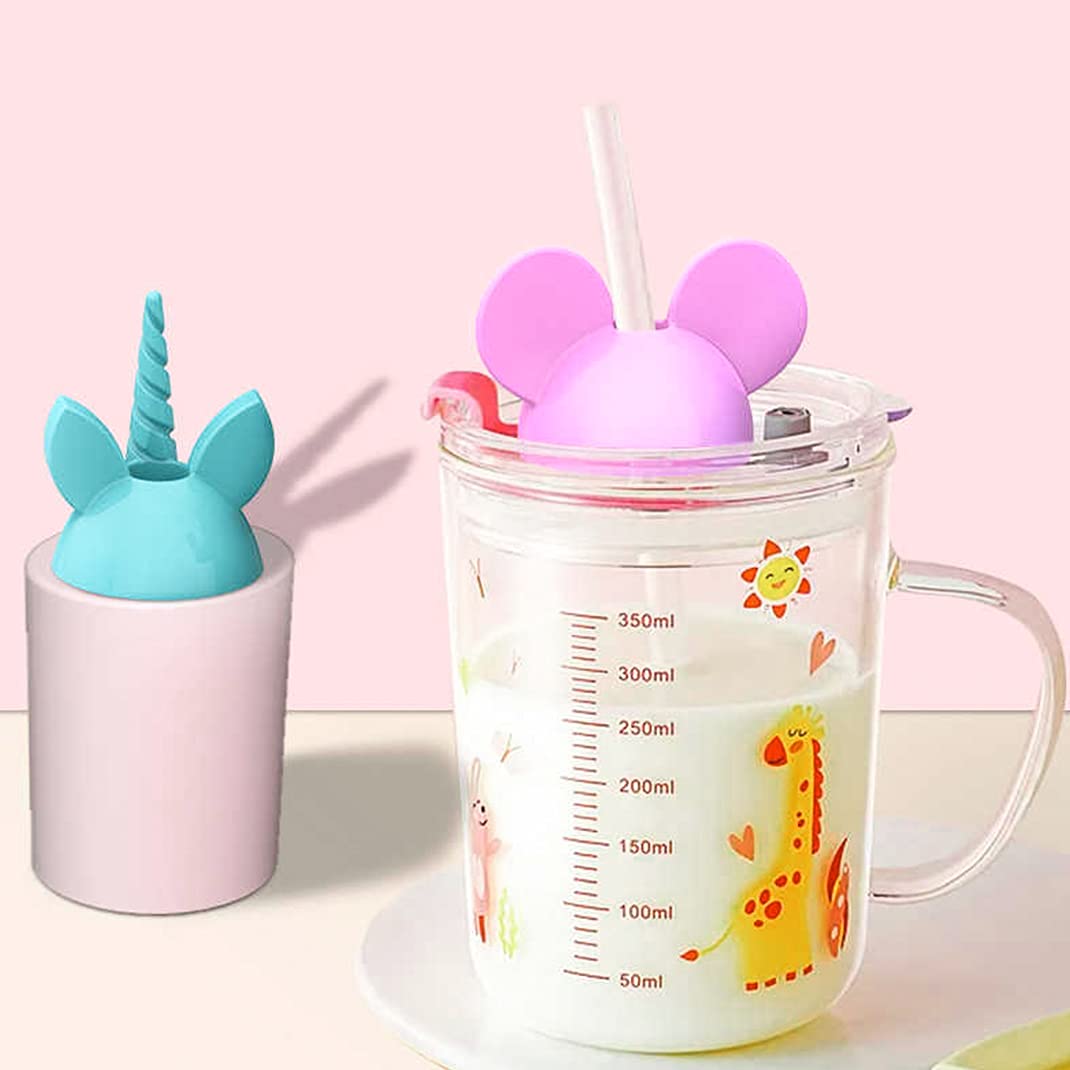 2Pcs Straw Topper Resin Molds - Unicorn & Mouse Head Silicone Molds for DIY Epoxy Resin Casting, Cute Straw Decorations for Drinks - Perfect for Birthday Parties, Baby Showers & Craft Projects