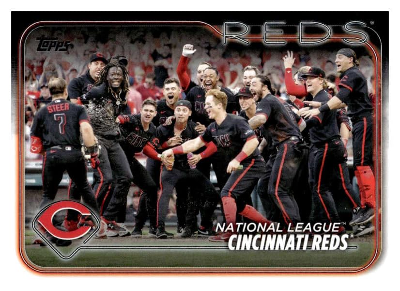 2024 Topps #238 Cincinnati Reds Team Card - Official MLB Baseball Trading Card - Collectible Sports Memorabilia for Fans and Enthusiasts - Perfect for Display, Gifts, and Trading