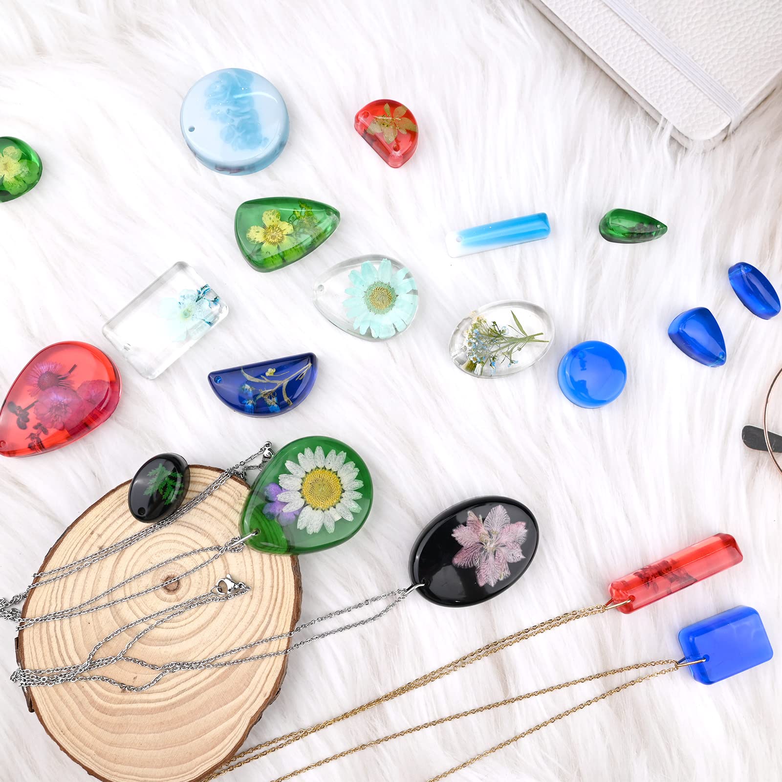 Premium Silicone Resin Jewelry Molds for DIY Pendants, Earrings & Necklaces - Epoxy Casting Molds for Gem Cabochons - Perfect for Handmade Jewelry Making & Craft Projects (Home Studio, Gift Making, Artisan Creations)