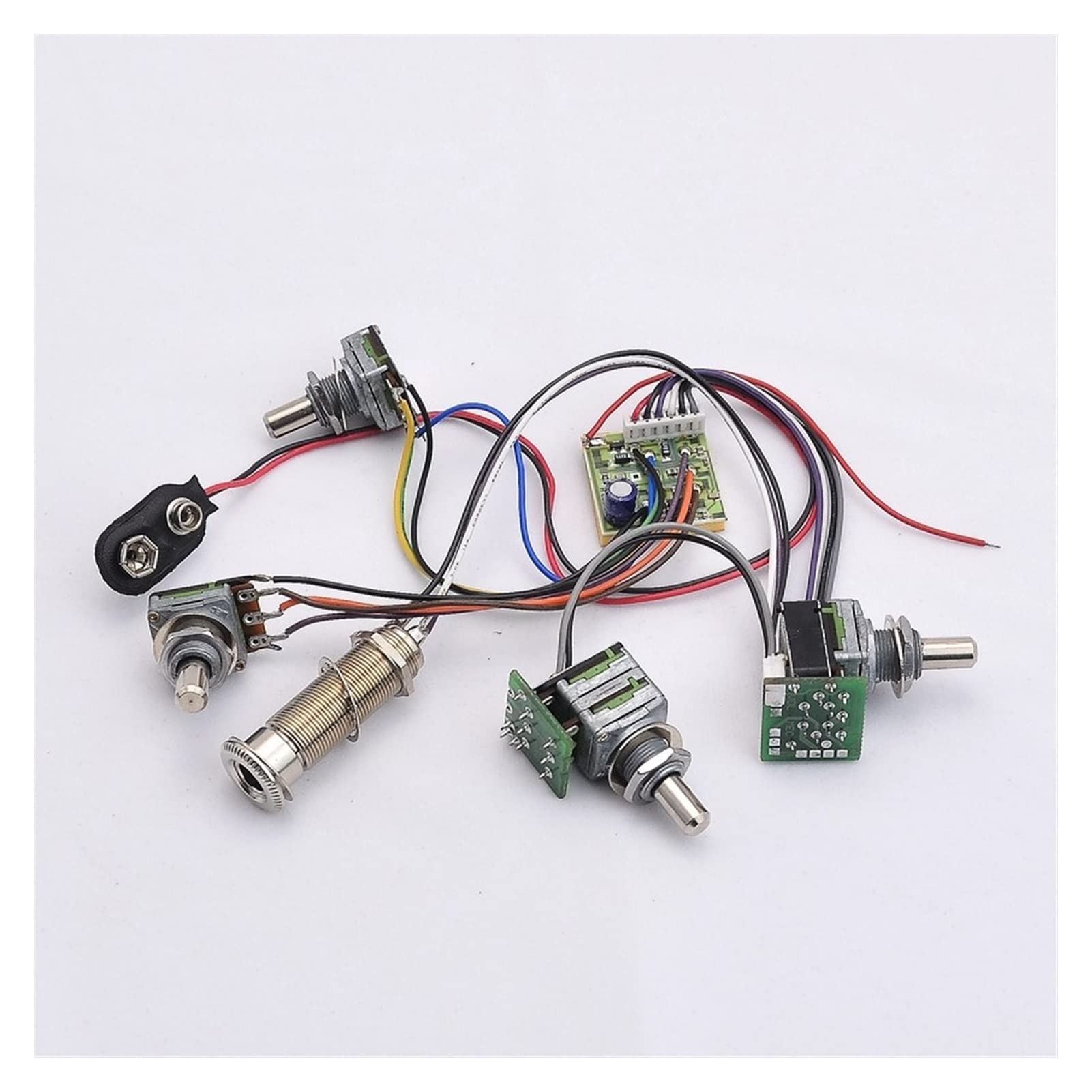 Active 2 Band EQ Preamp Circuit Wiring Harness for Electric Guitar & Bass - Upgrade Your Sound for Studio Recording & Live Performances