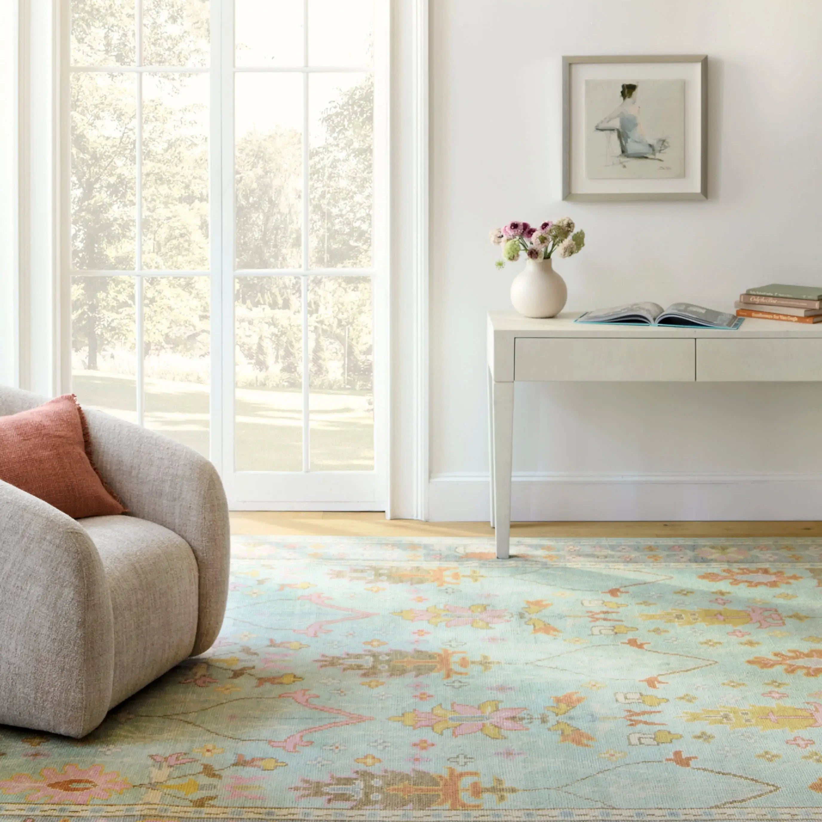 Dash & Albert Mara Sky Hand Knotted Wool Rug - Soft & Durable Area Rug for Living Room, Bedroom, or Nursery - Perfect for Home Decor & Cozy Spaces