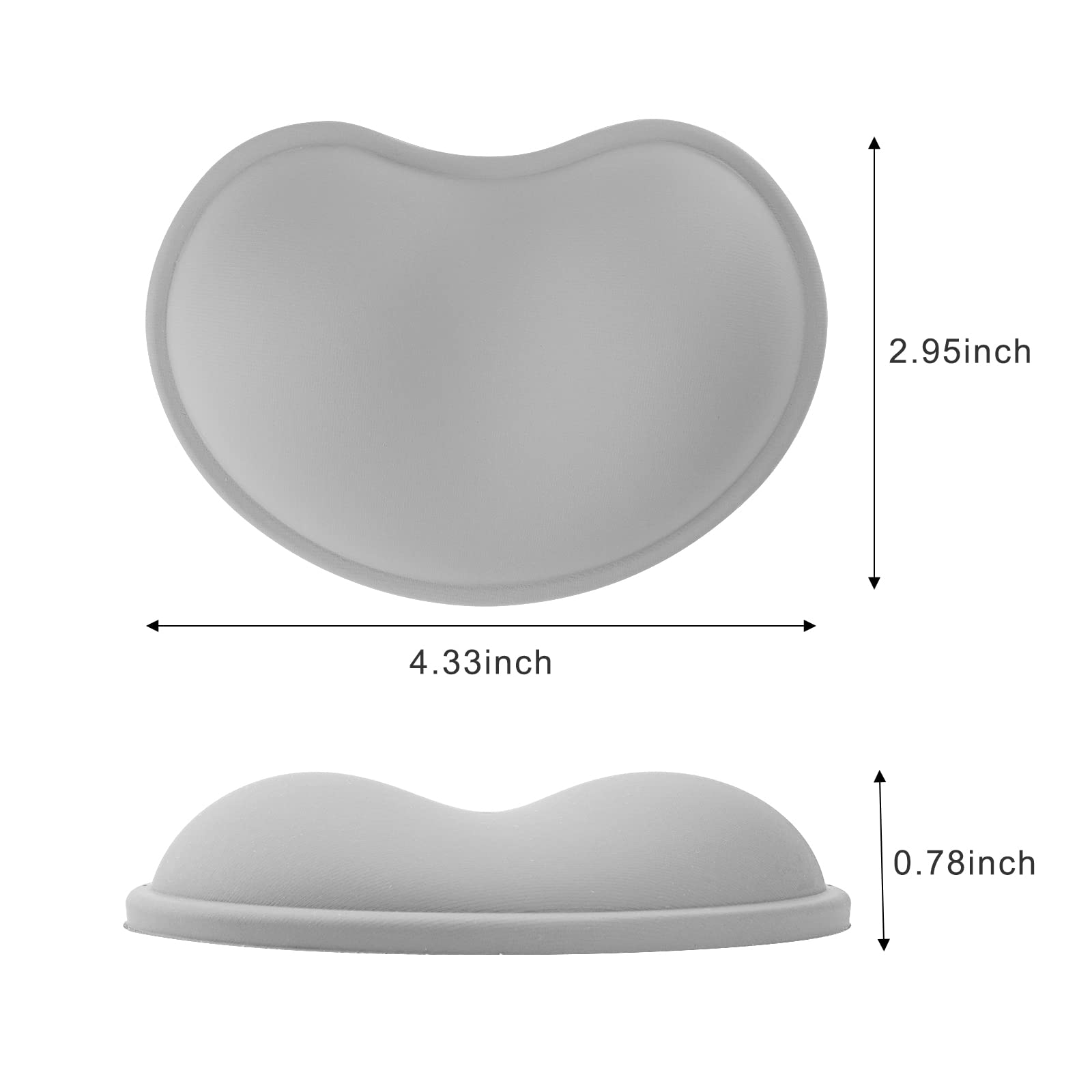 GROLEBO Ergonomic Wrist Rest Pad - Non-Slip Gel Mouse & Keyboard Support for Office, Gaming & Home Use | Comfortable Vertical Wrist Cushion for Computer, Laptop & PC Workstations (Gray) - Perfect for Long Hours Typing, Gaming & Coding